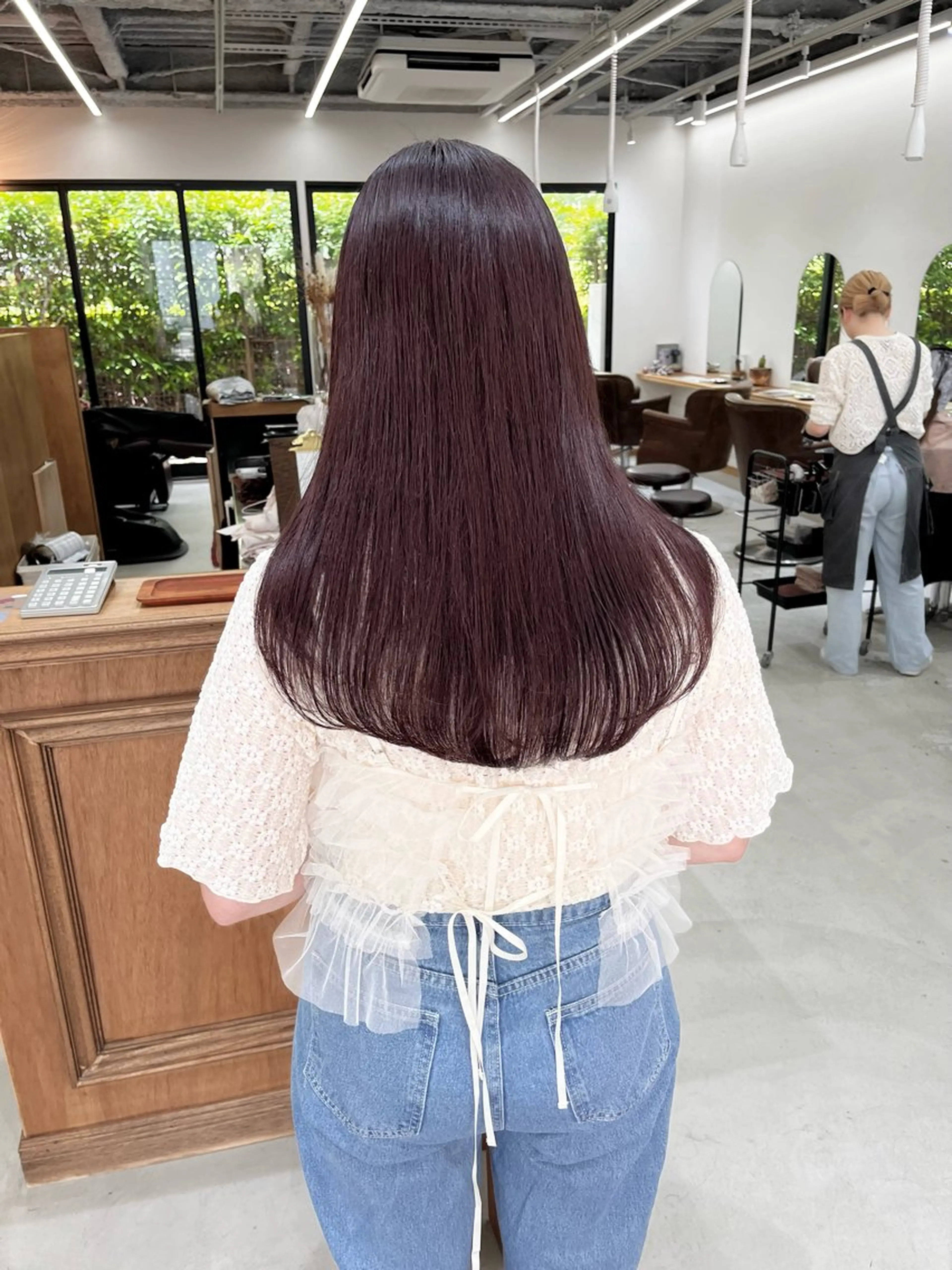ロング カラー ヘアアレンジ ブリーチ ダブルカラー ラベンダーカラー ブリーチなしカラー esu西梅田所属・ena/ブリーチなし 透明感・レイヤー🎀のヘアスタイル