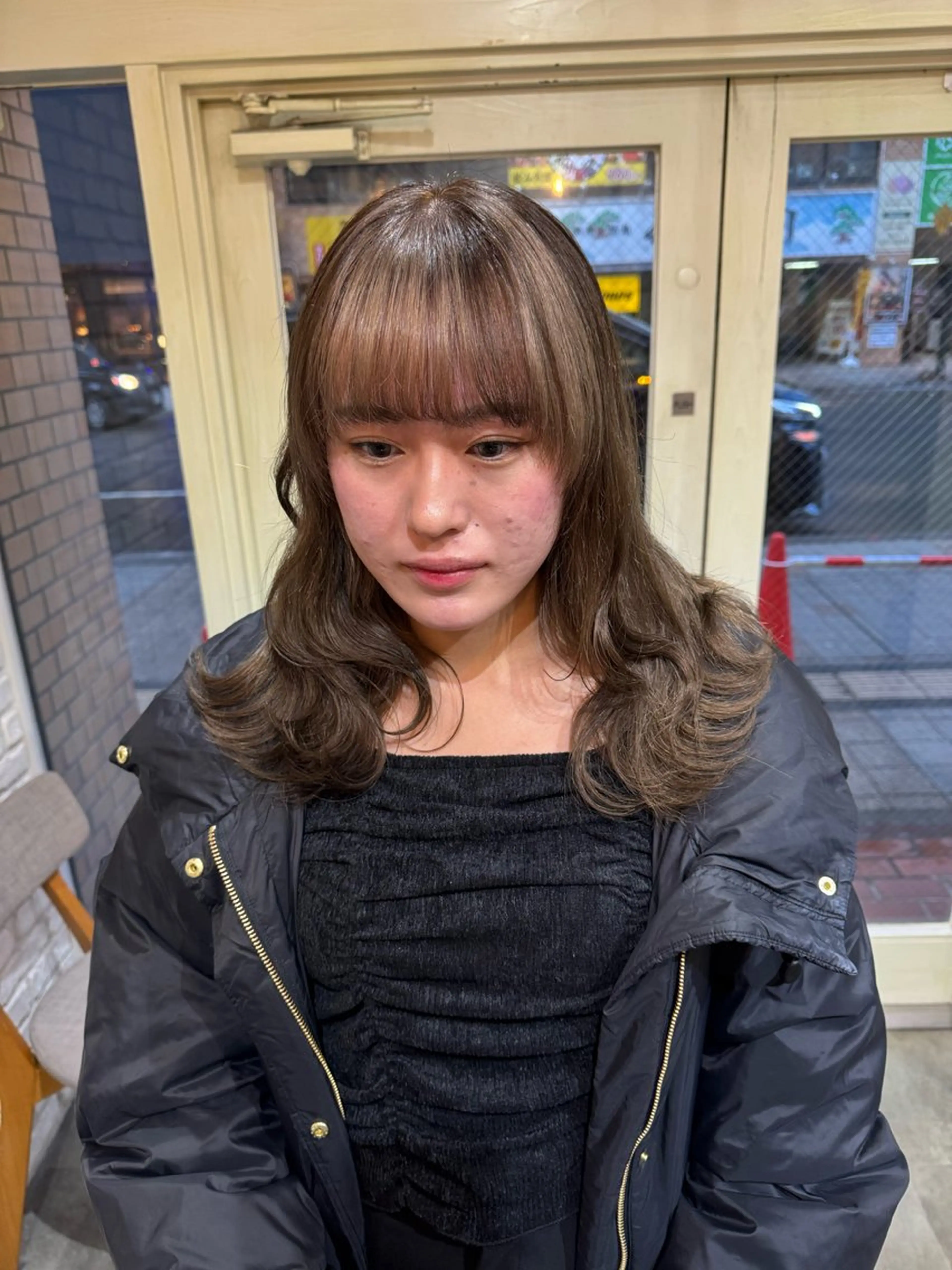 セミロング カラー カット ヘアカラー 阿部  ことみ /メンズカットモデルのヘアスタイル