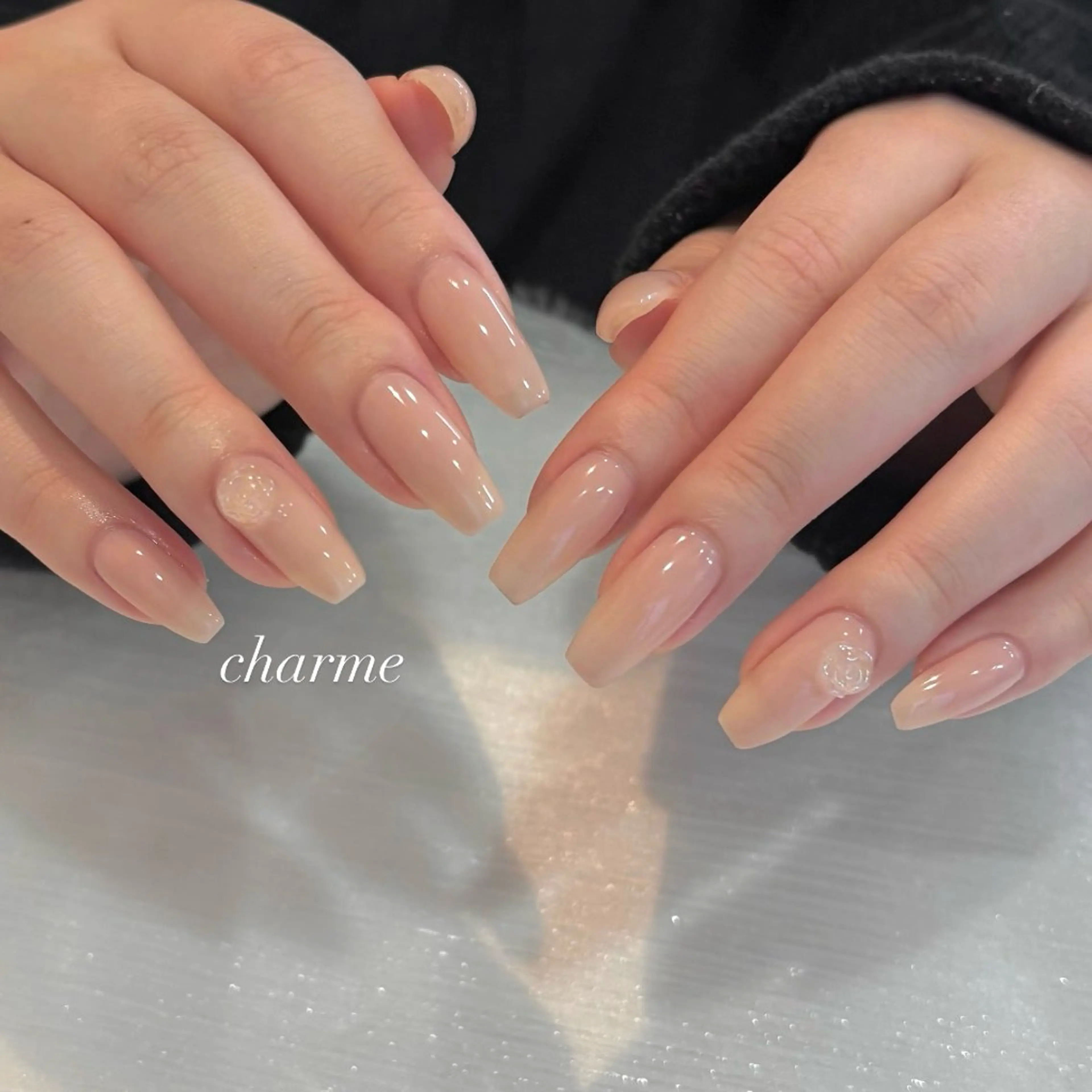 ネイル ワンカラーネイル ハンドネイル charme nailのネイルデザイン