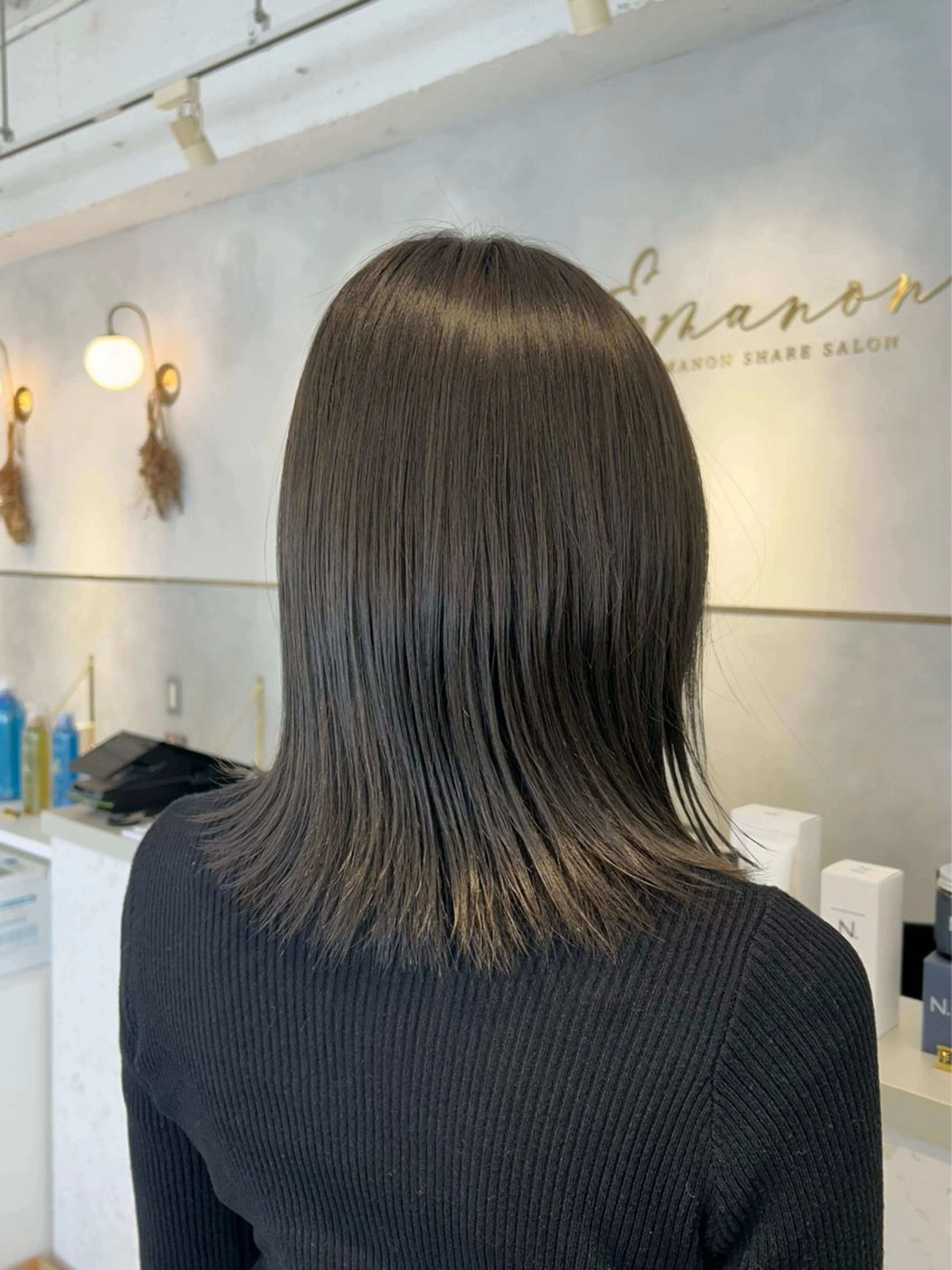 ミディアム カラー グレージュ オリーブグレージュ オリーブグレー 髪質改善 トリートメント ヘアカラー トリートメント ayaka 大宮のヘアスタイル