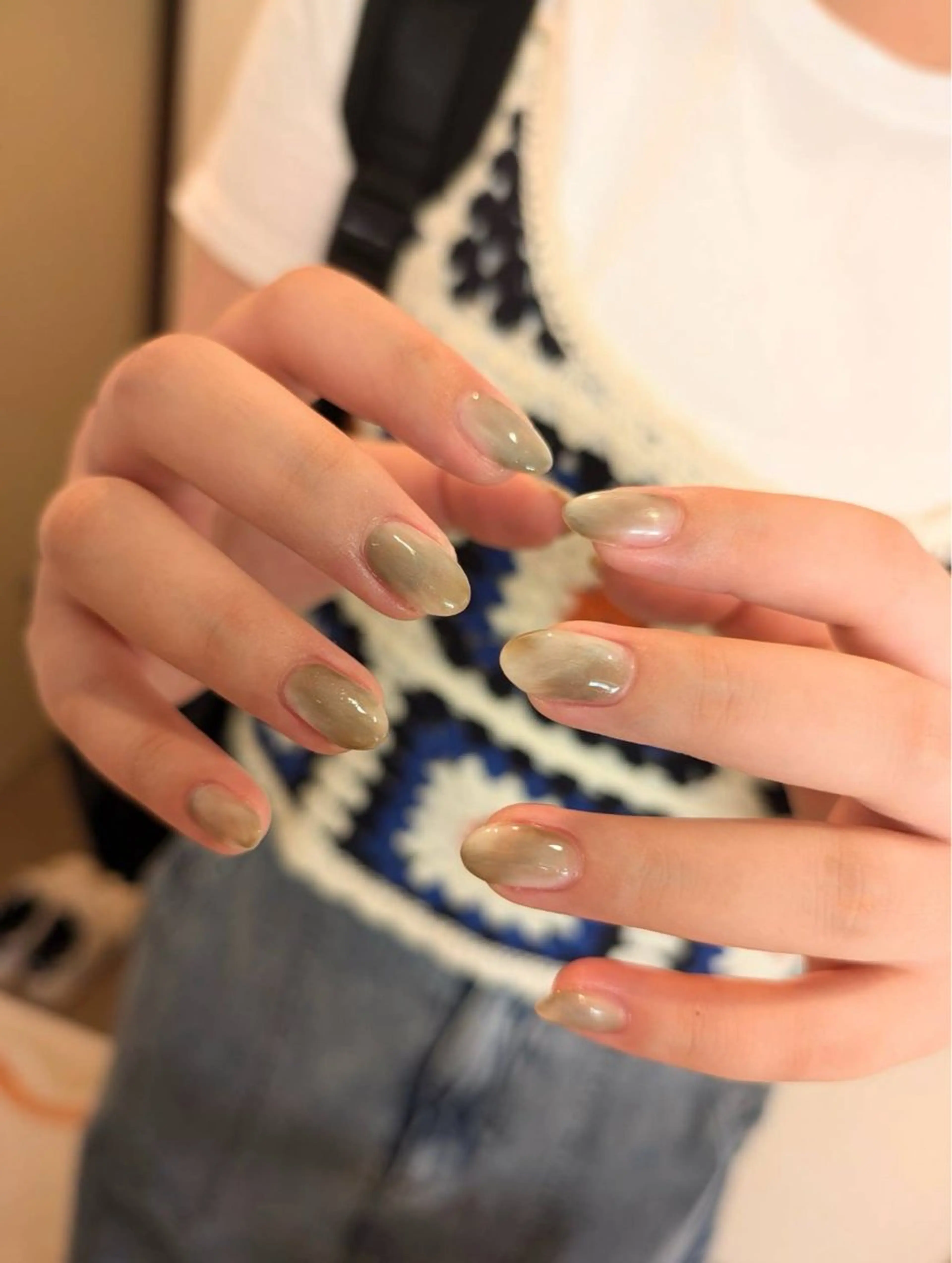 ハンドネイル💅🏻オフ込みカフェネイルの写真