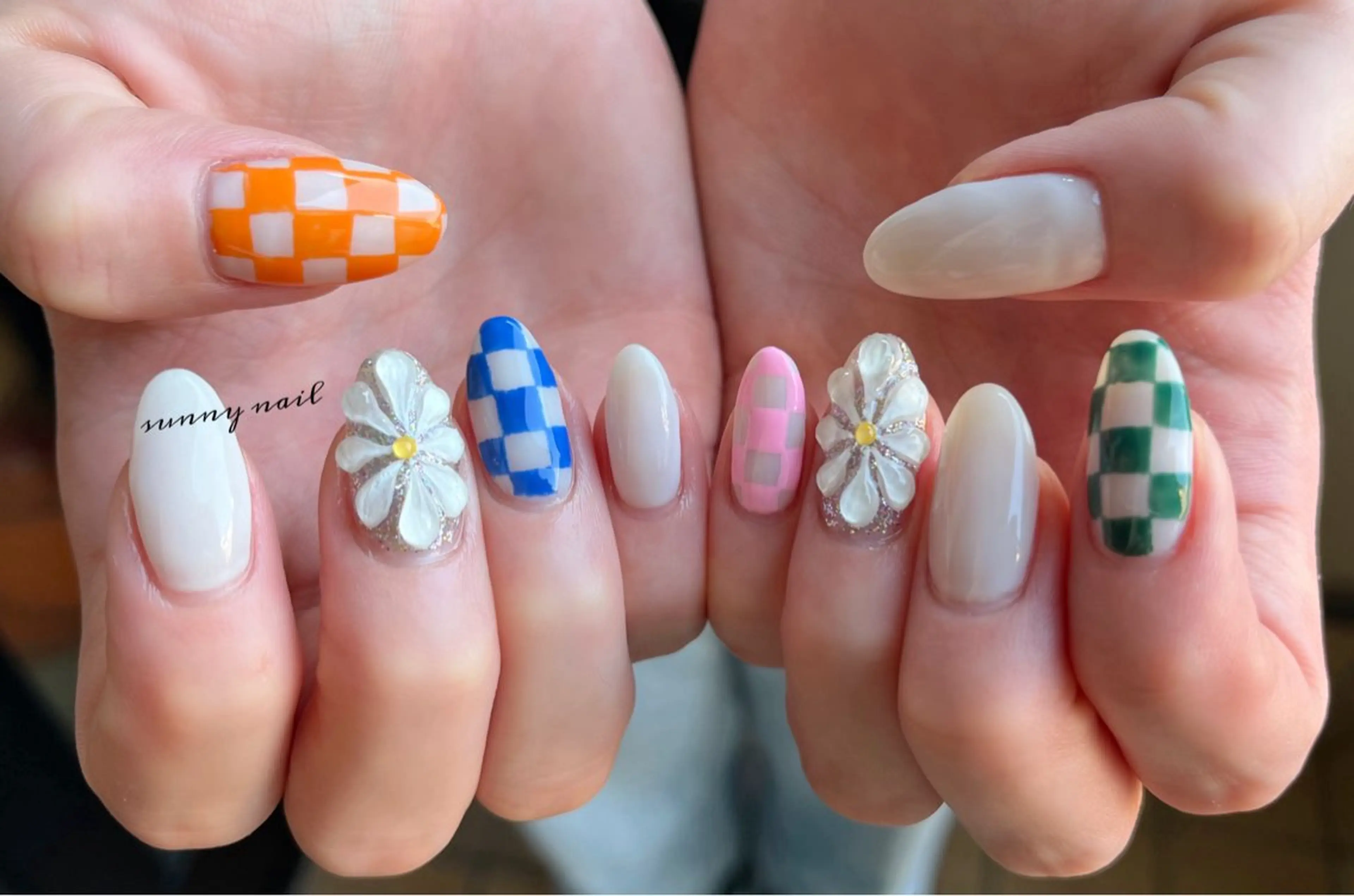 ネイル フラワーネイル ぷっくりネイル sunny nailのネイルデザイン