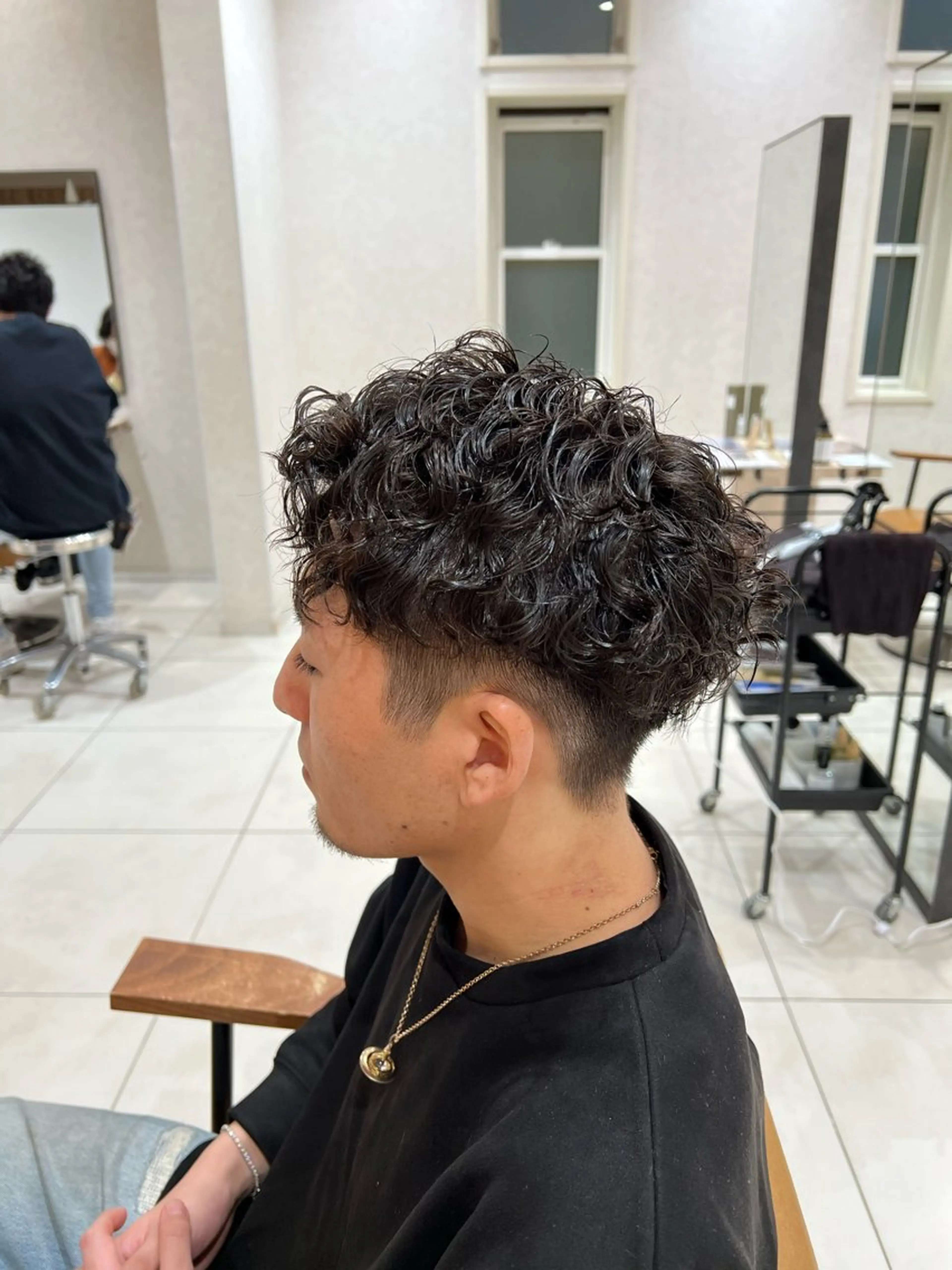 メンズ メンズパーマ カット パーマ レディースショート／ パーマ/タケシ🍔のヘアスタイル