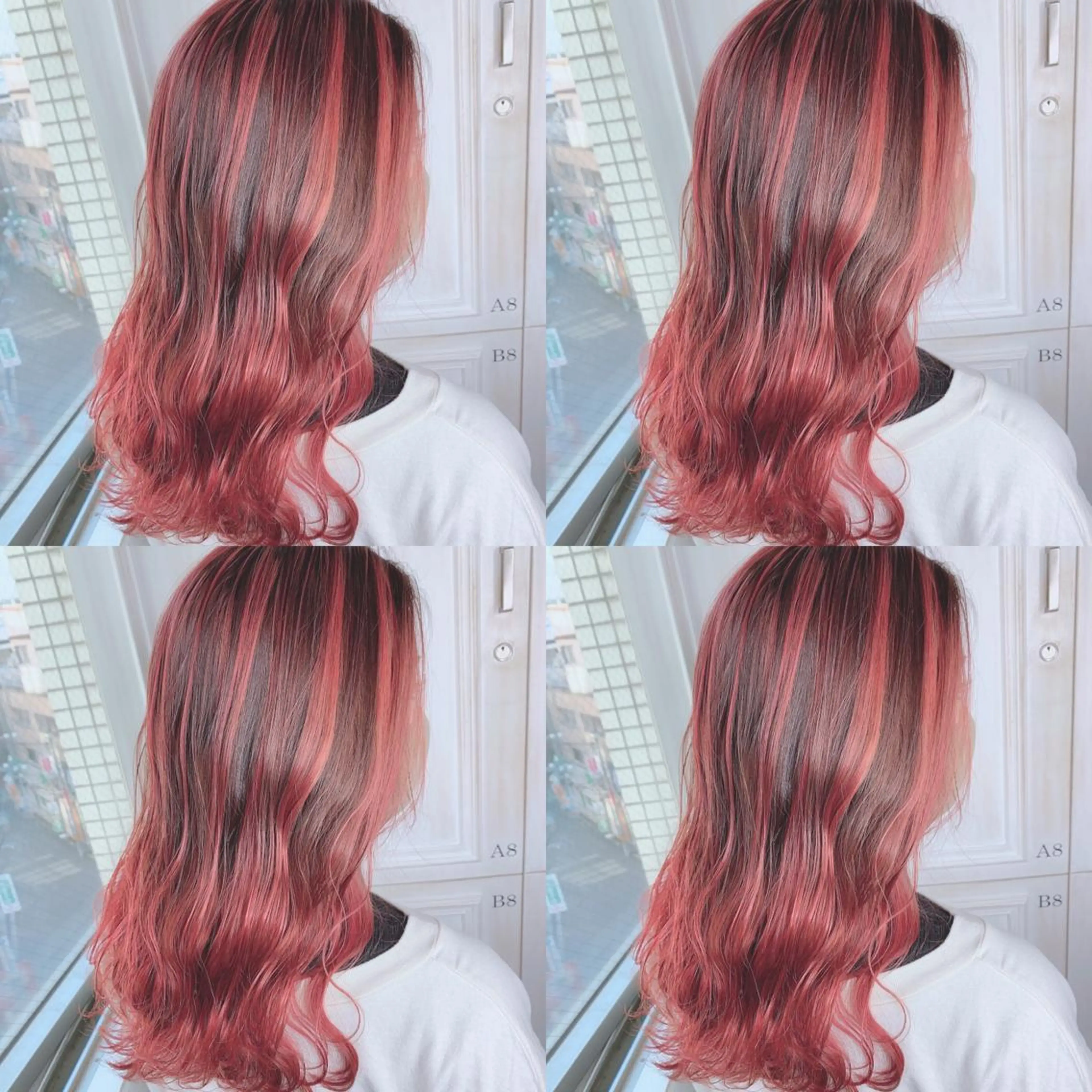 ミディアム カラー バレイヤージュ レイヤーカット ヘアカラー 似合わせ/ブリーチ カラー.岡田友仁のヘアスタイル