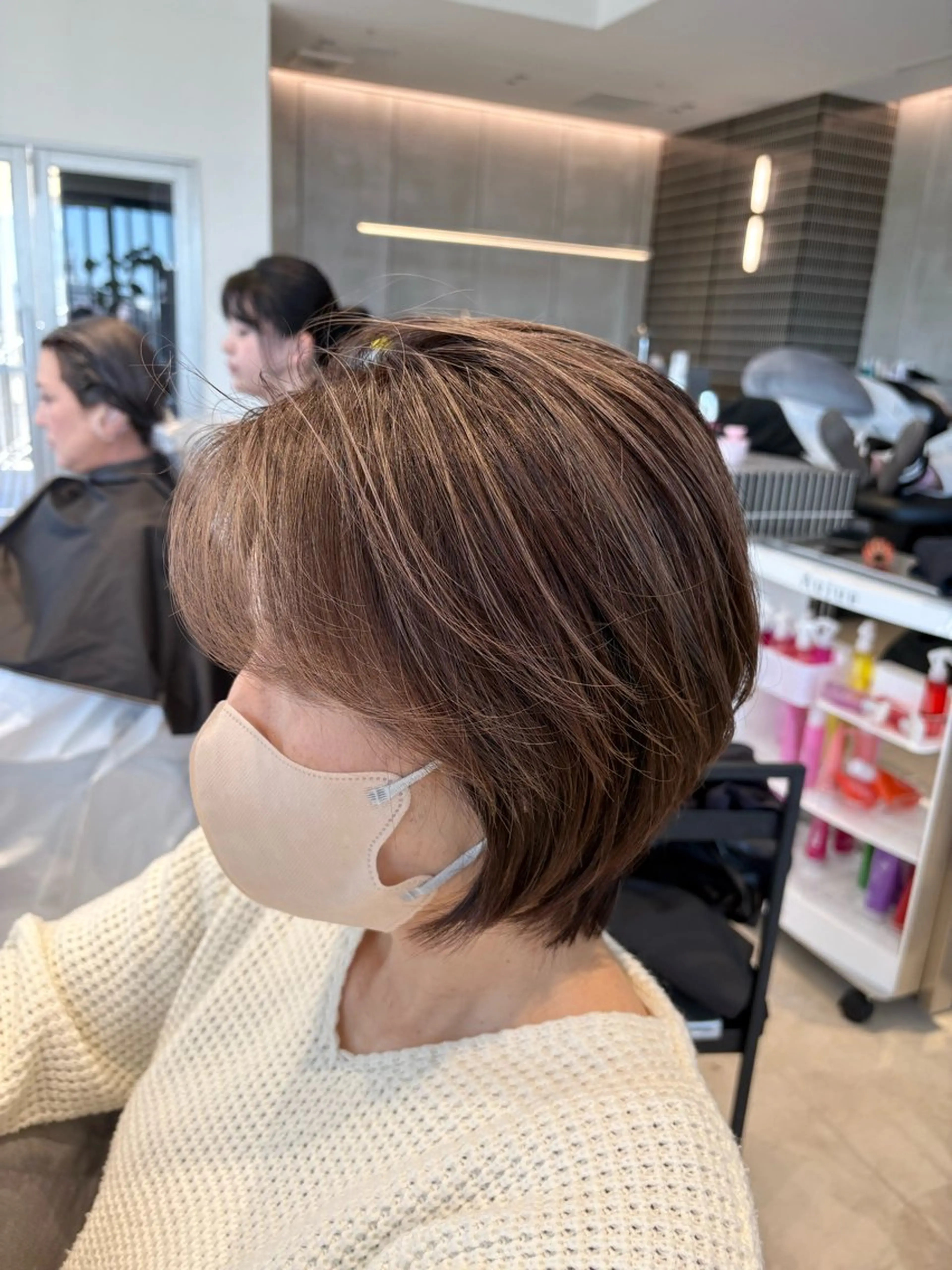 ショート ヘアカラー トリートメント メンズバレイヤージュ 斉藤春のヘアスタイル