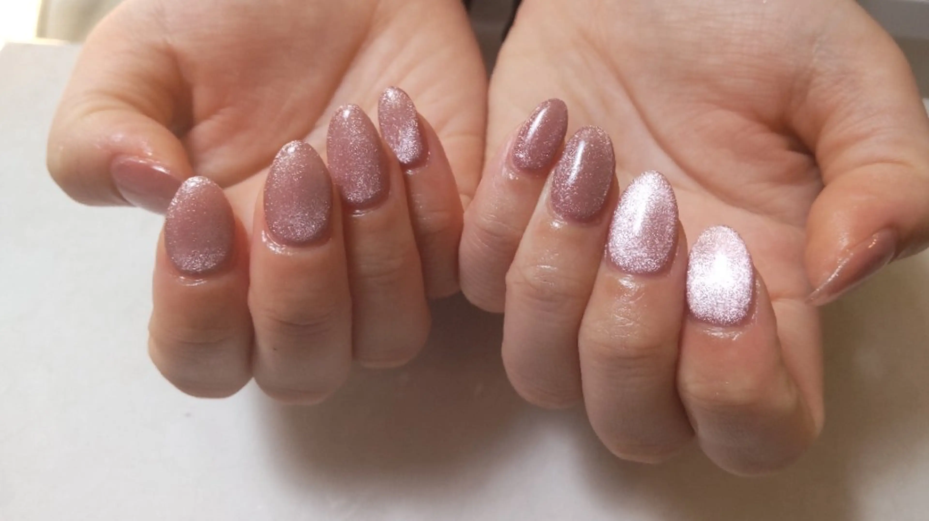 ネイル キラキラネイル マグネットネイル ピンク ハンドネイル MIURA＊ HIROKOのネイルデザイン