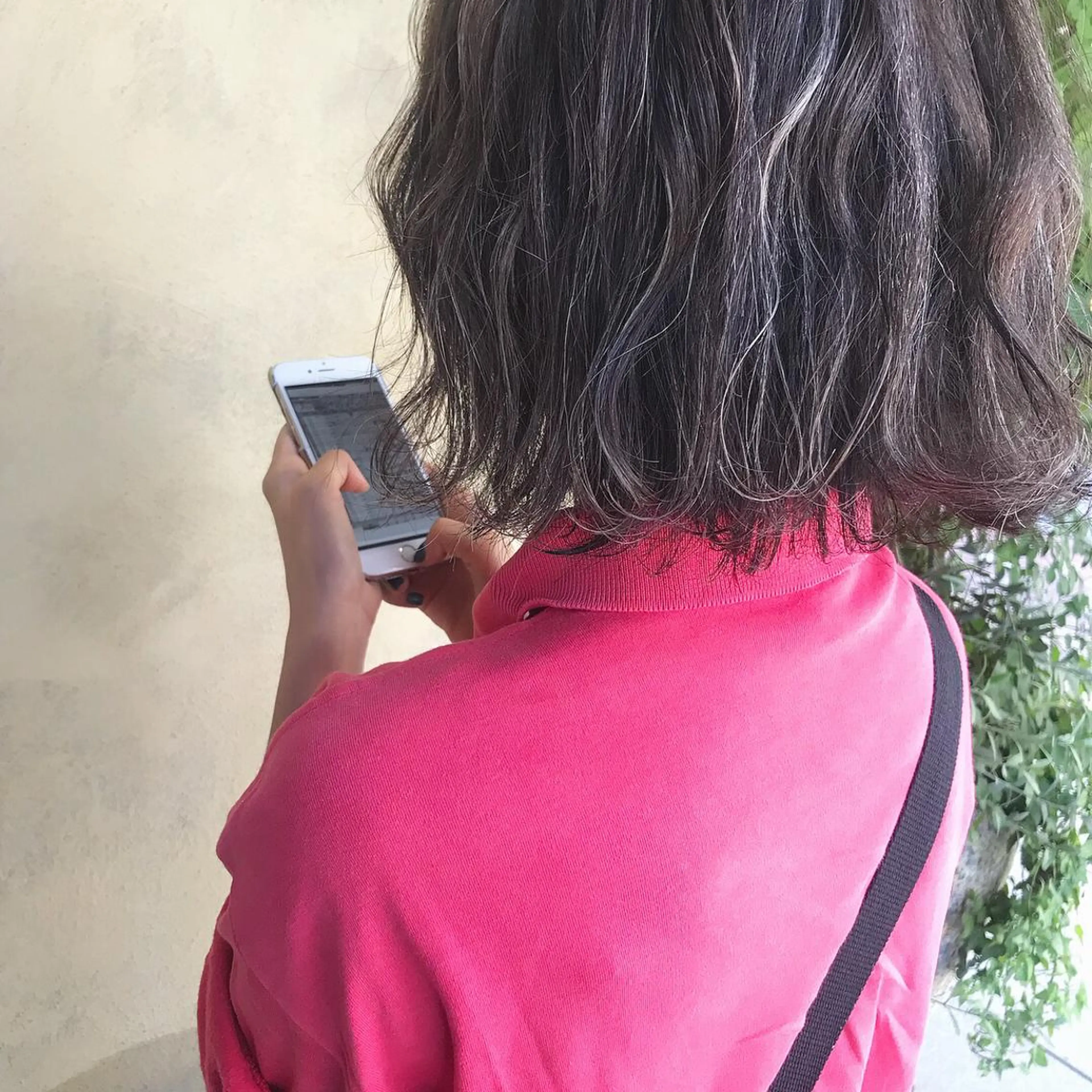 ミディアム カラー ハイライトカラー ハイライト AMI ウルフパーマ/メンズのヘアスタイル