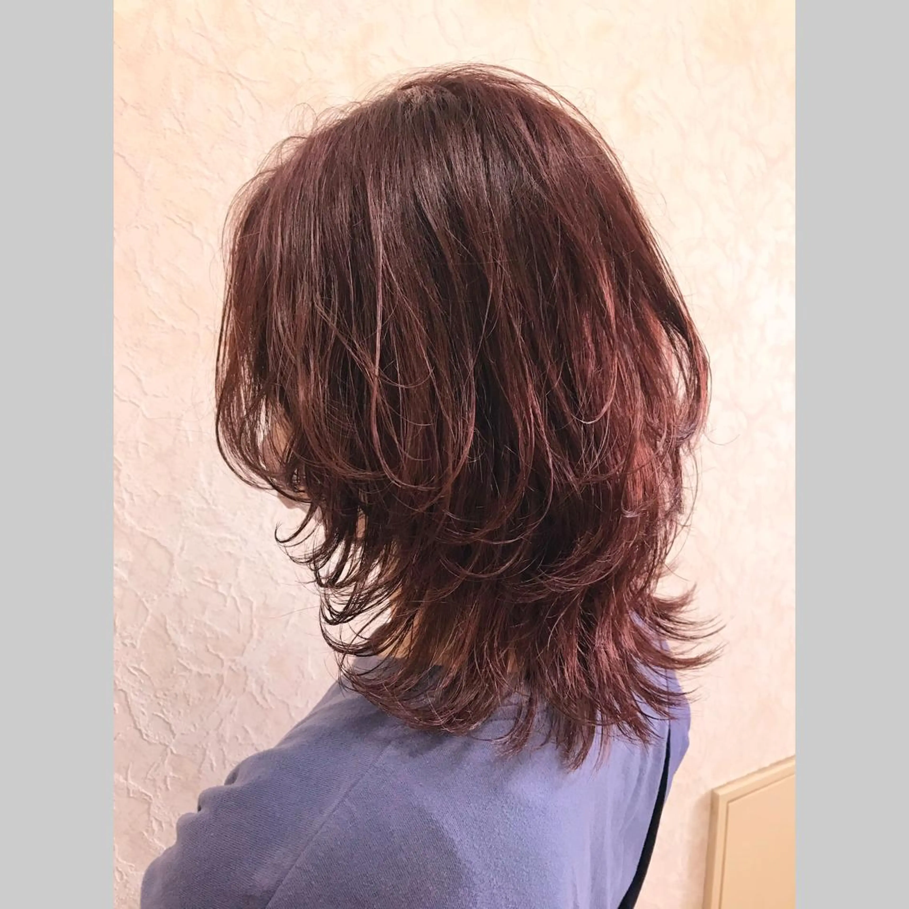 ミディアム カラー ラベンダーカラー ピンクカラー ピンクラベンダー ウルフカット カット トリートメント ブリーチ/髪質改善/ レイヤー/YUTO‎のヘアスタイル