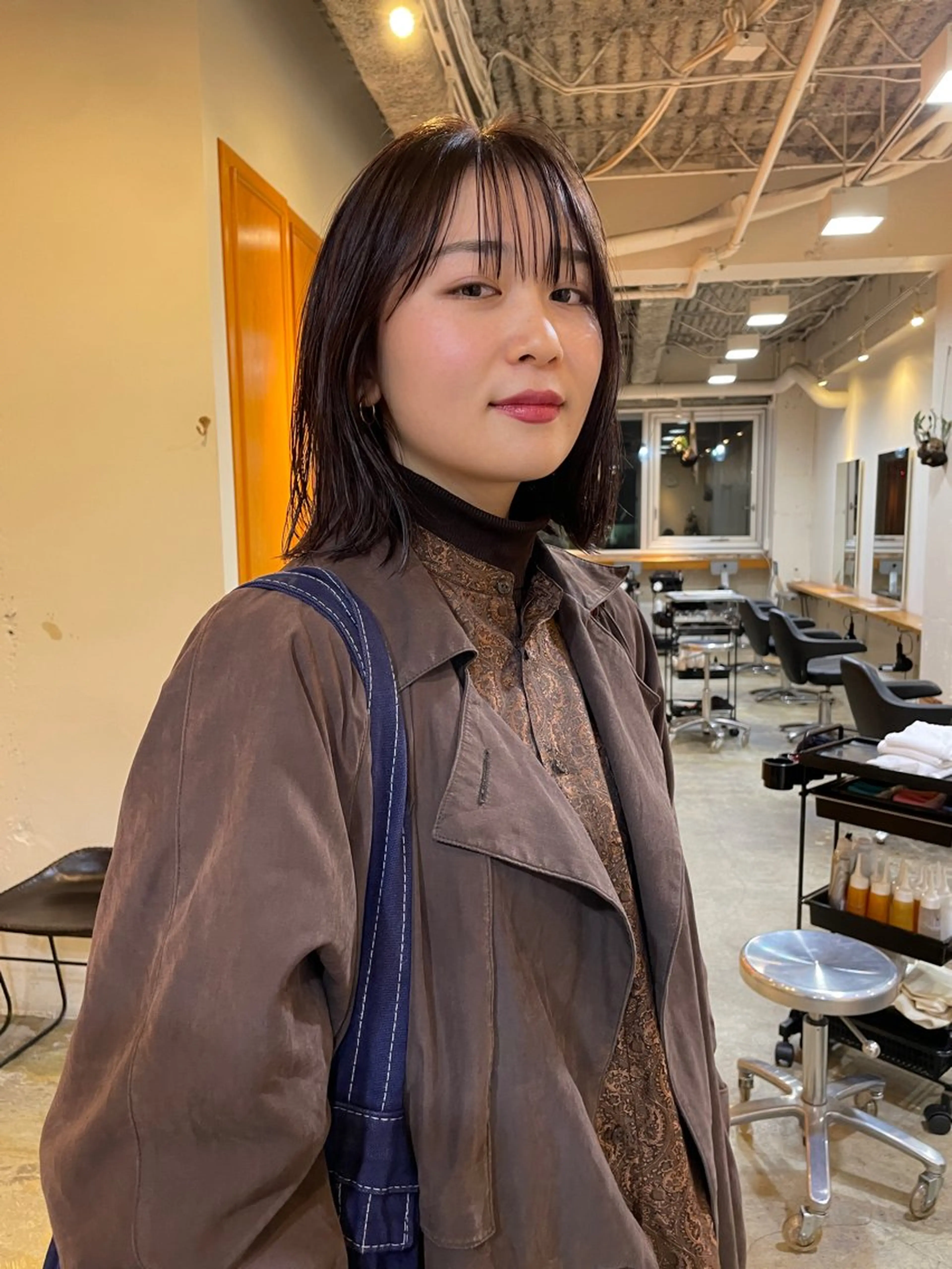 ミディアム カラー ボブ レイヤーカット カット ヘアカラー トリートメント レイヤー／似合わせ TAKUYAのヘアスタイル