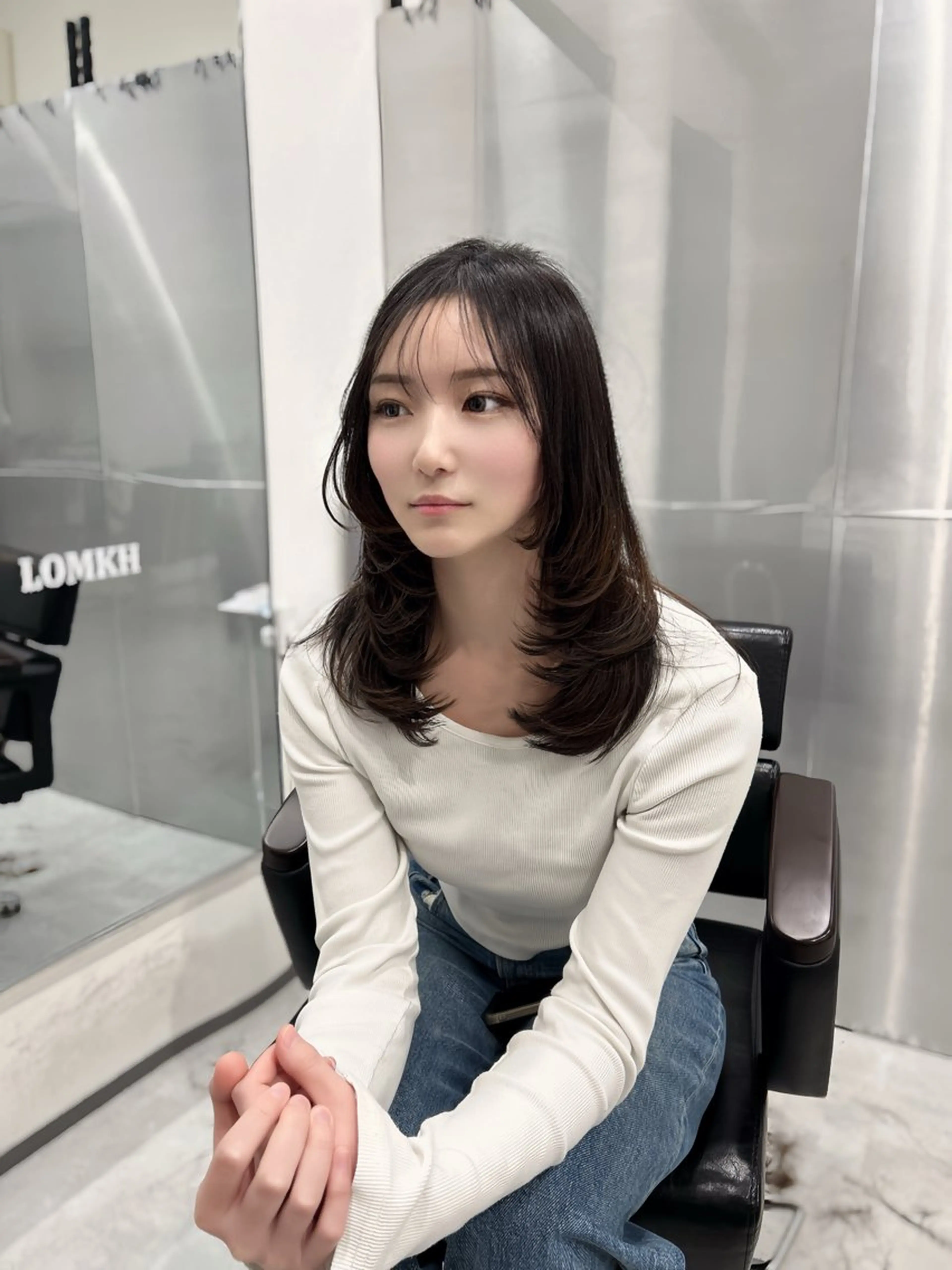 セミロング カット トリートメント LOMKH所属・シールエクステ/ レイヤー/タツヤのヘアスタイル