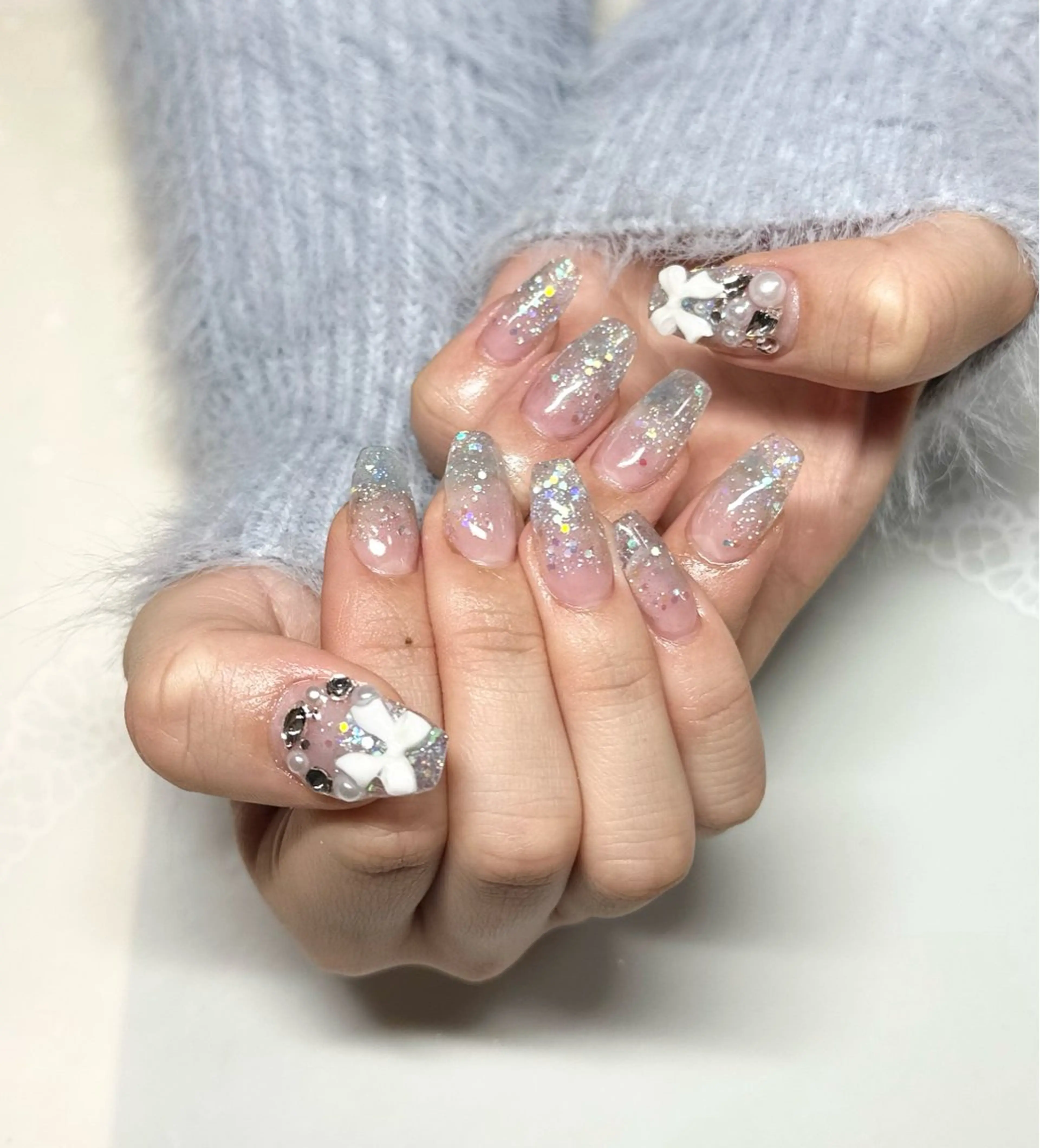 期間限定🦋スカルプラメグラデーションアート2本付き🌼（オフ無）（オフありOK）の写真