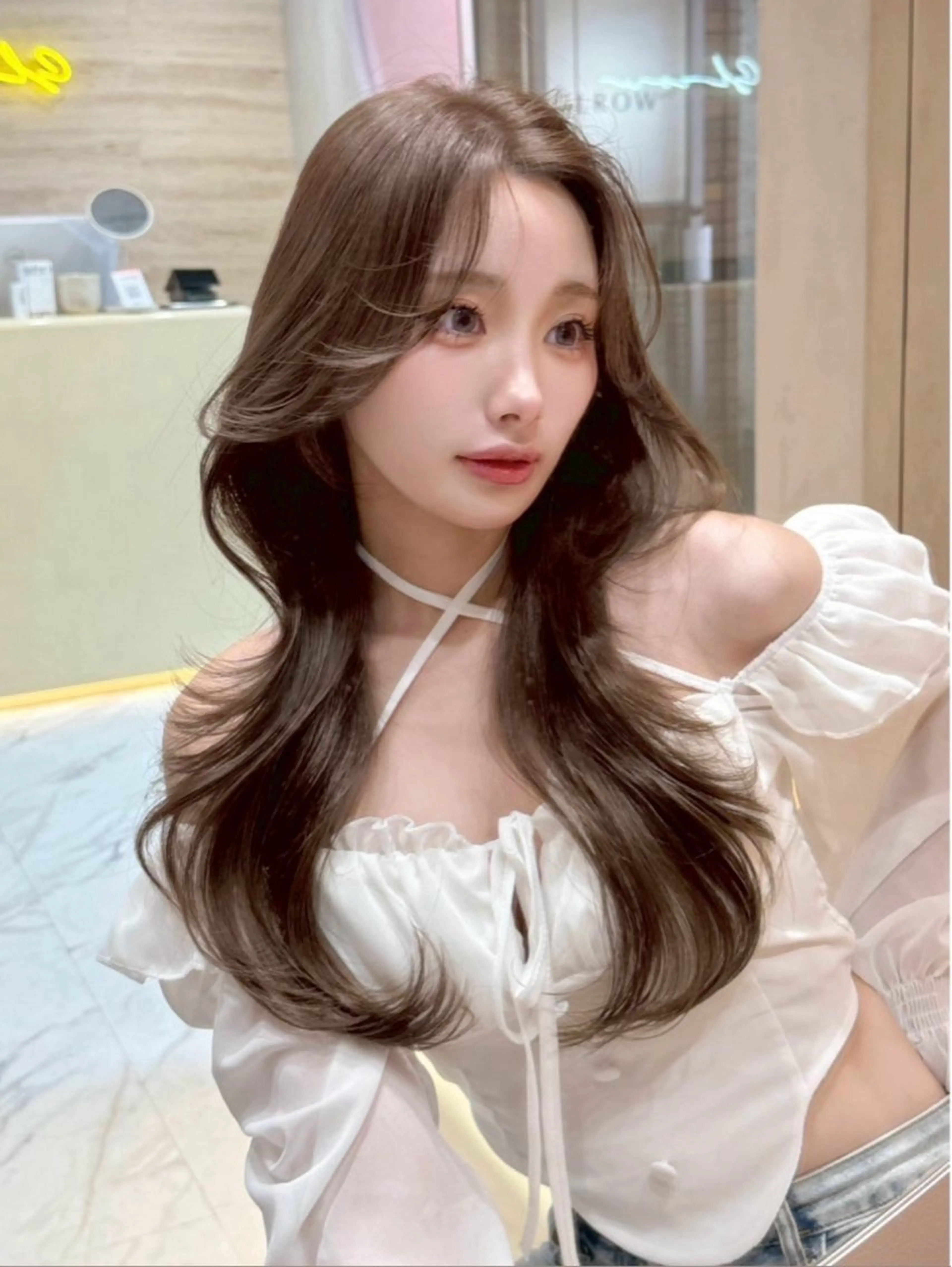 ロング カラー 透明感カラー ダブルカラー カット ヘアカラー トリートメント 美髪矯正🫧/ 吉田こうすけのヘアスタイル