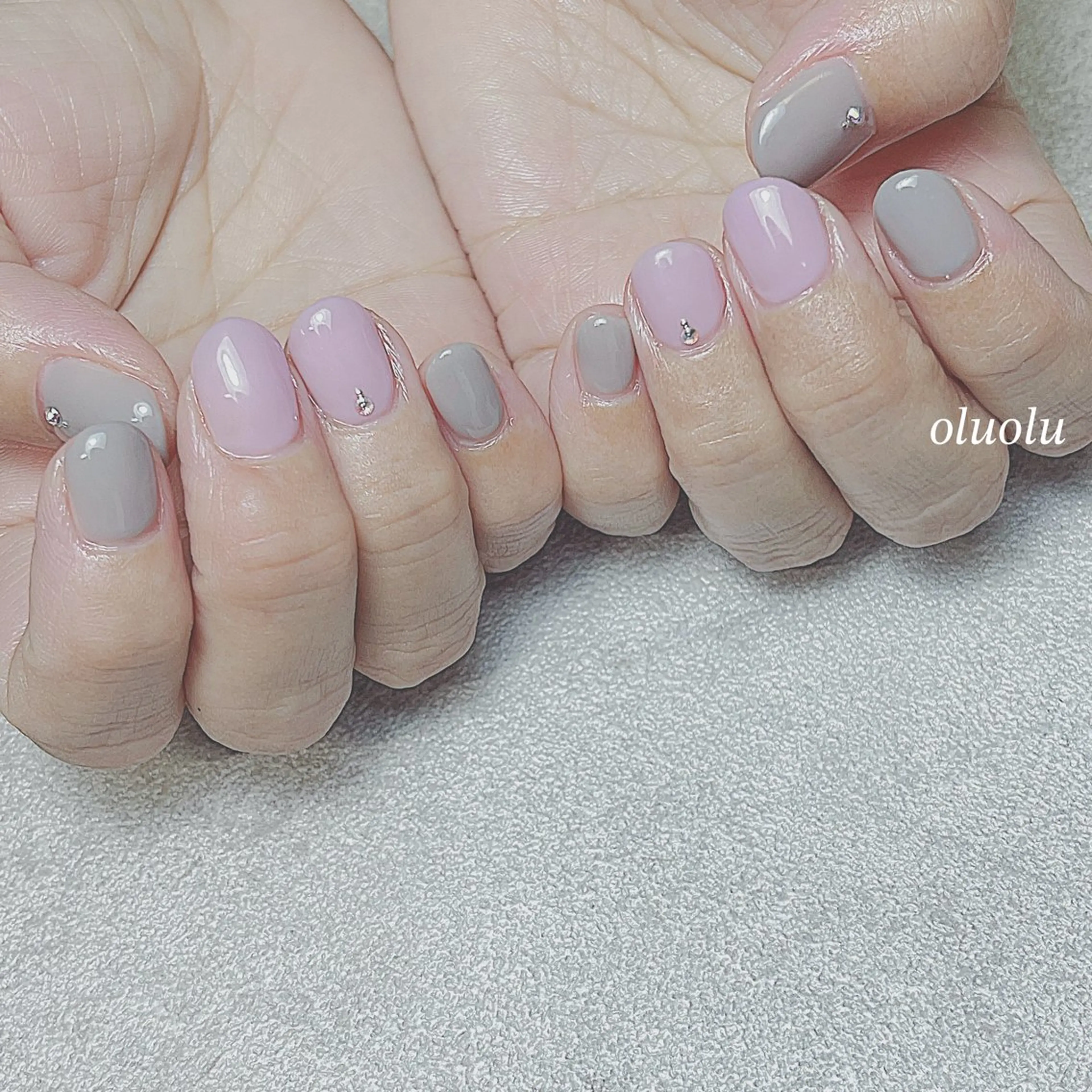 ネイル アートネイル フットネイル オフィスネイル ワンカラーネイル ショートネイル ハンドネイル 大村 紬華のネイルデザイン