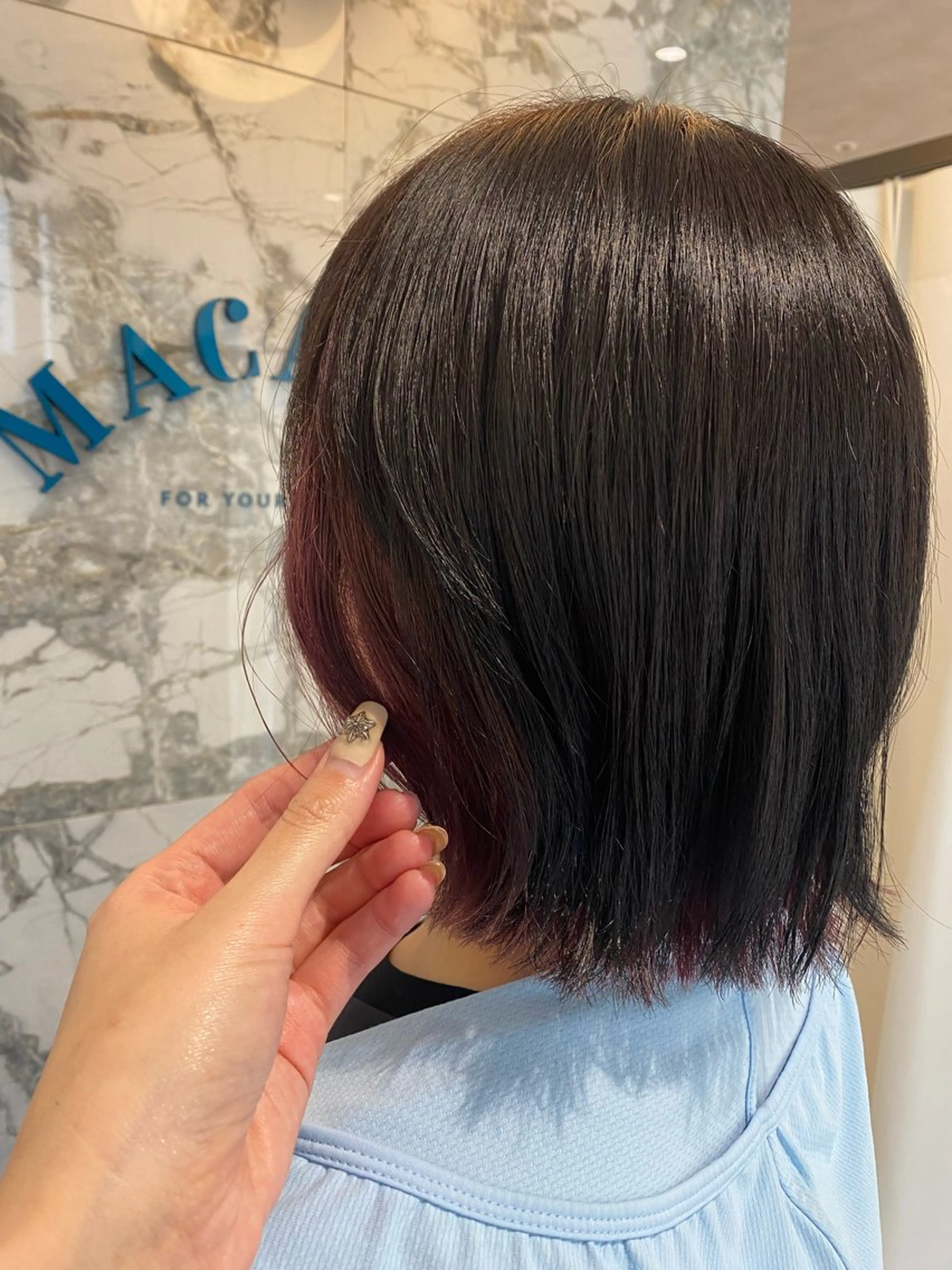 似合わせカット✂️💜+インナーカラー+全体カラー🌈の写真