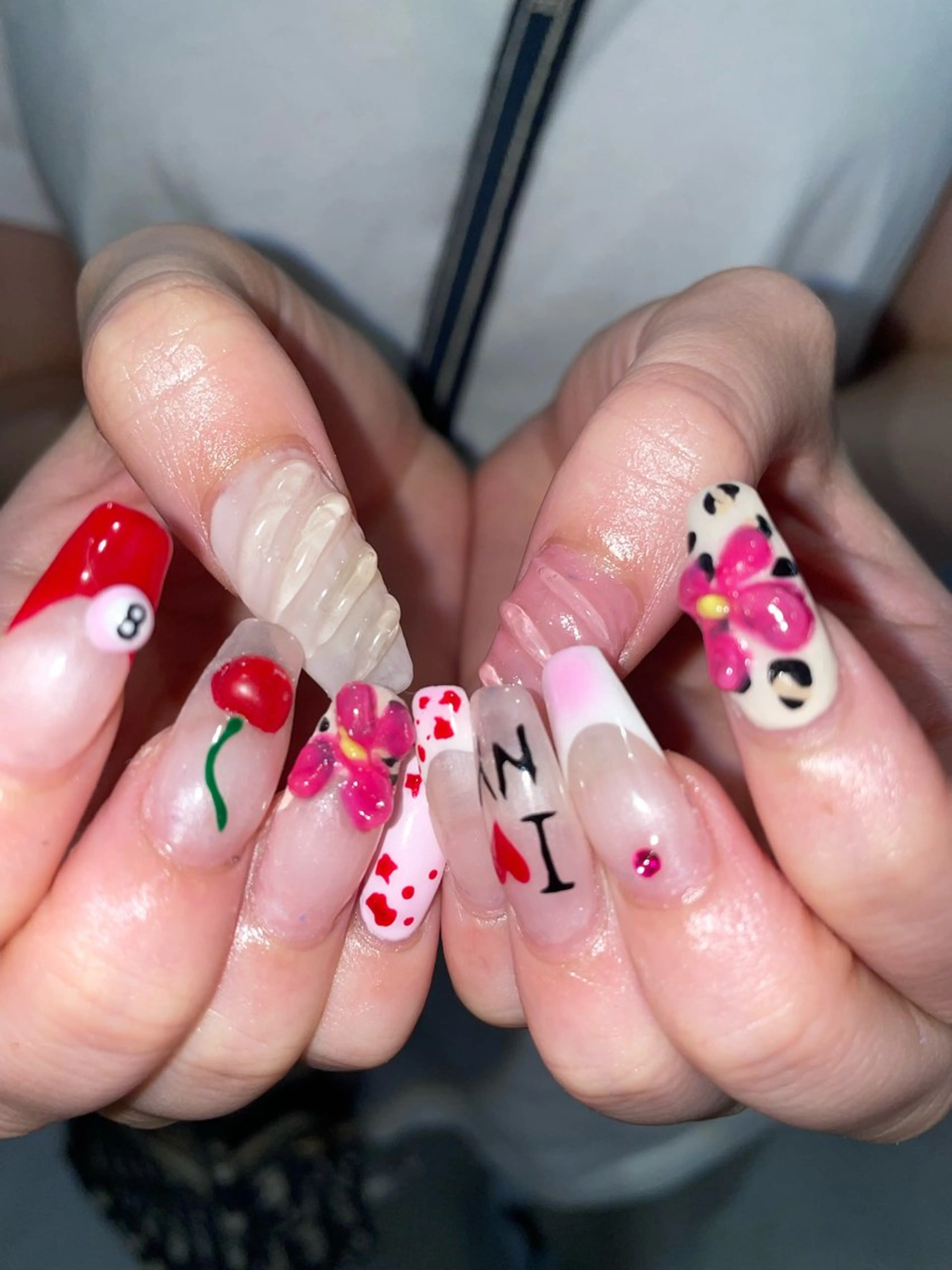 ネイル ジェルネイル パラジェル ヘアカラー hair&nail ☯️アイリ☯️のネイルデザイン