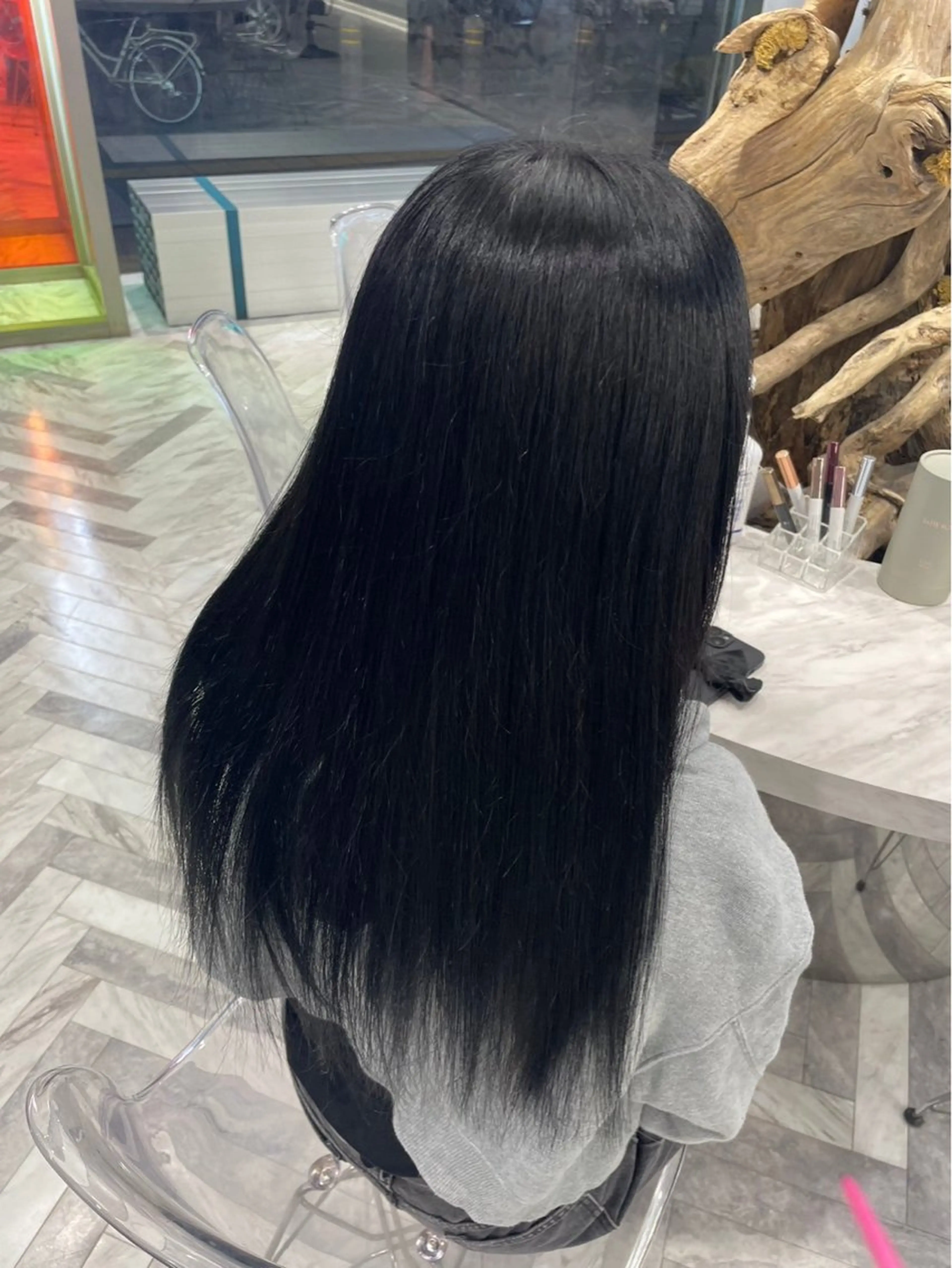 ロング カラー 黒髪 韓国風ヘア 似合わせ SHOYAのヘアスタイル