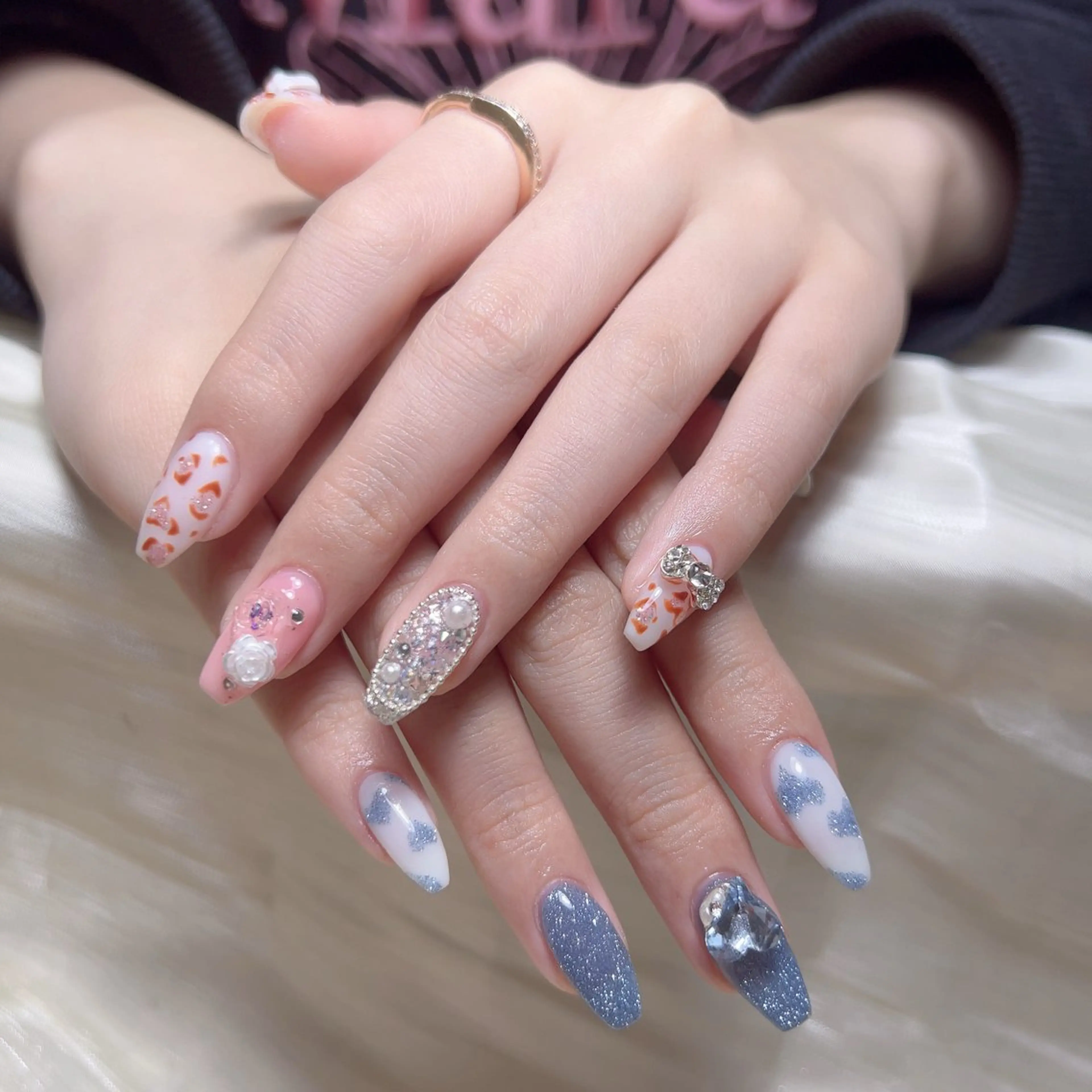 ネイル ハンドネイル ハンドケア 🎀Pink ピンク🎀のネイルデザイン