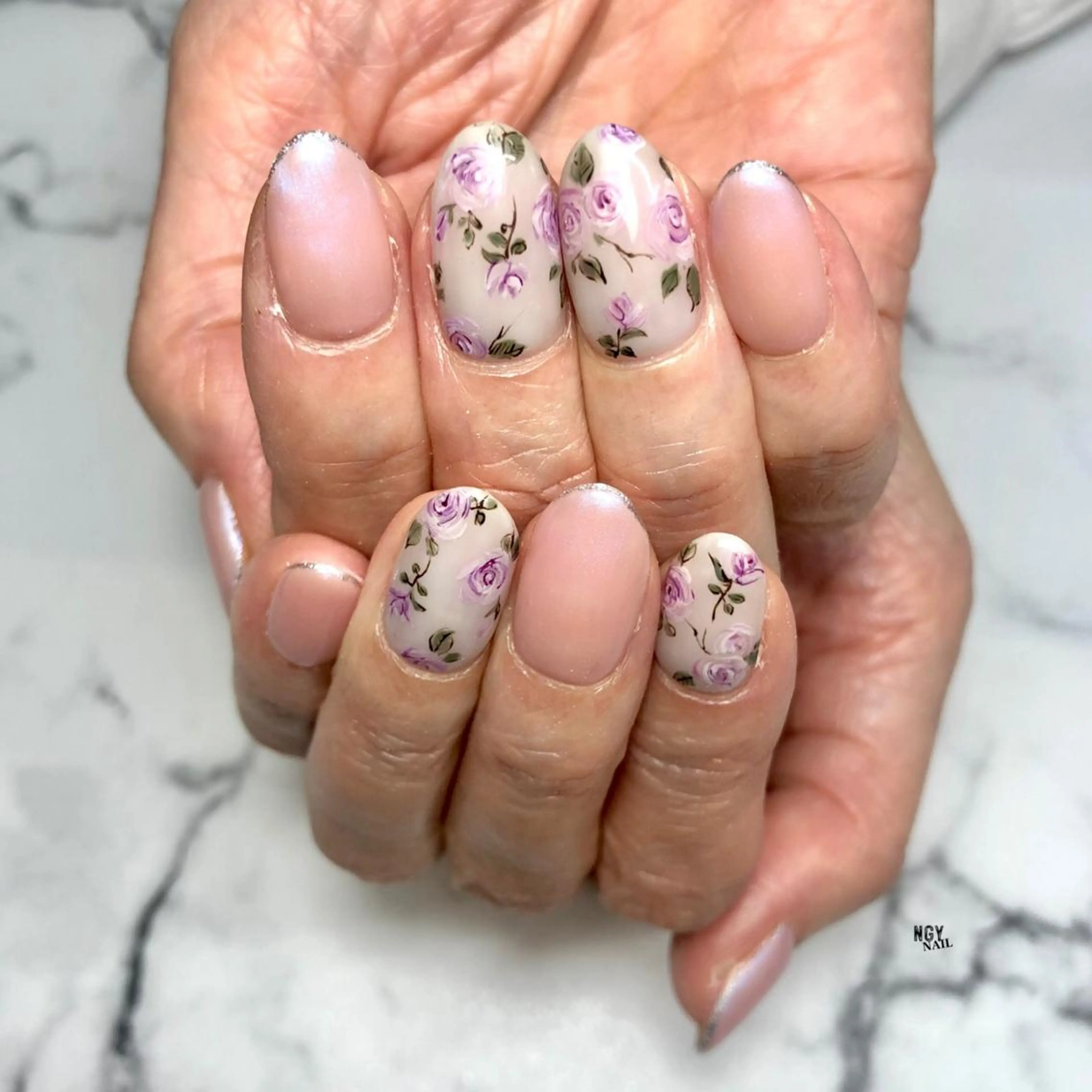 ネイル アートネイル フラワーネイル フレンチネイル ワンカラーネイル パステルネイル ハンドネイル NAIL NOWのネイルデザイン