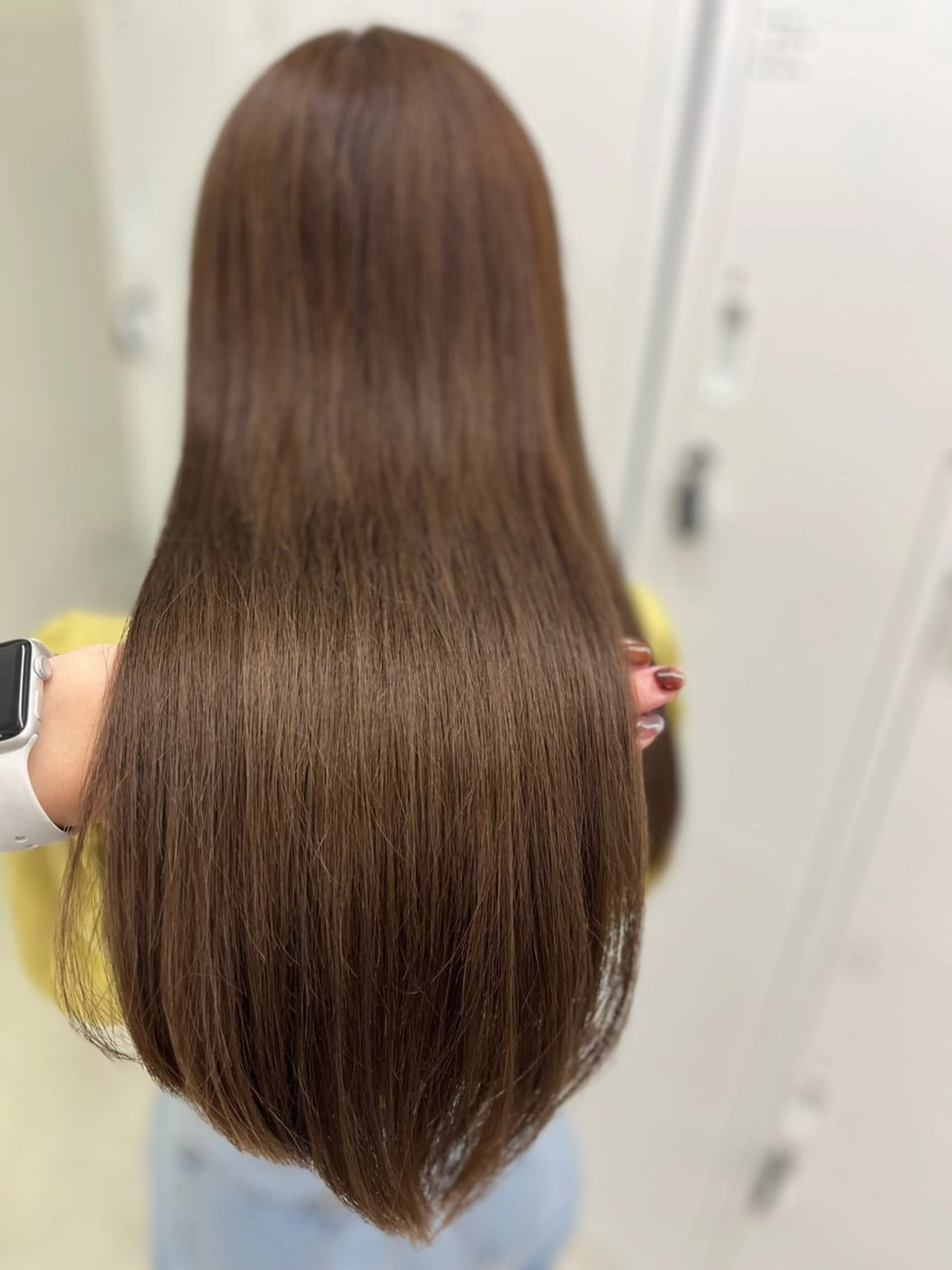 ロング カラー ベージュカラー ミルクティーベージュ カット ヘアカラー トリートメント 🫧ぷる艶カラー🫧 Yuubi🦩のヘアスタイル