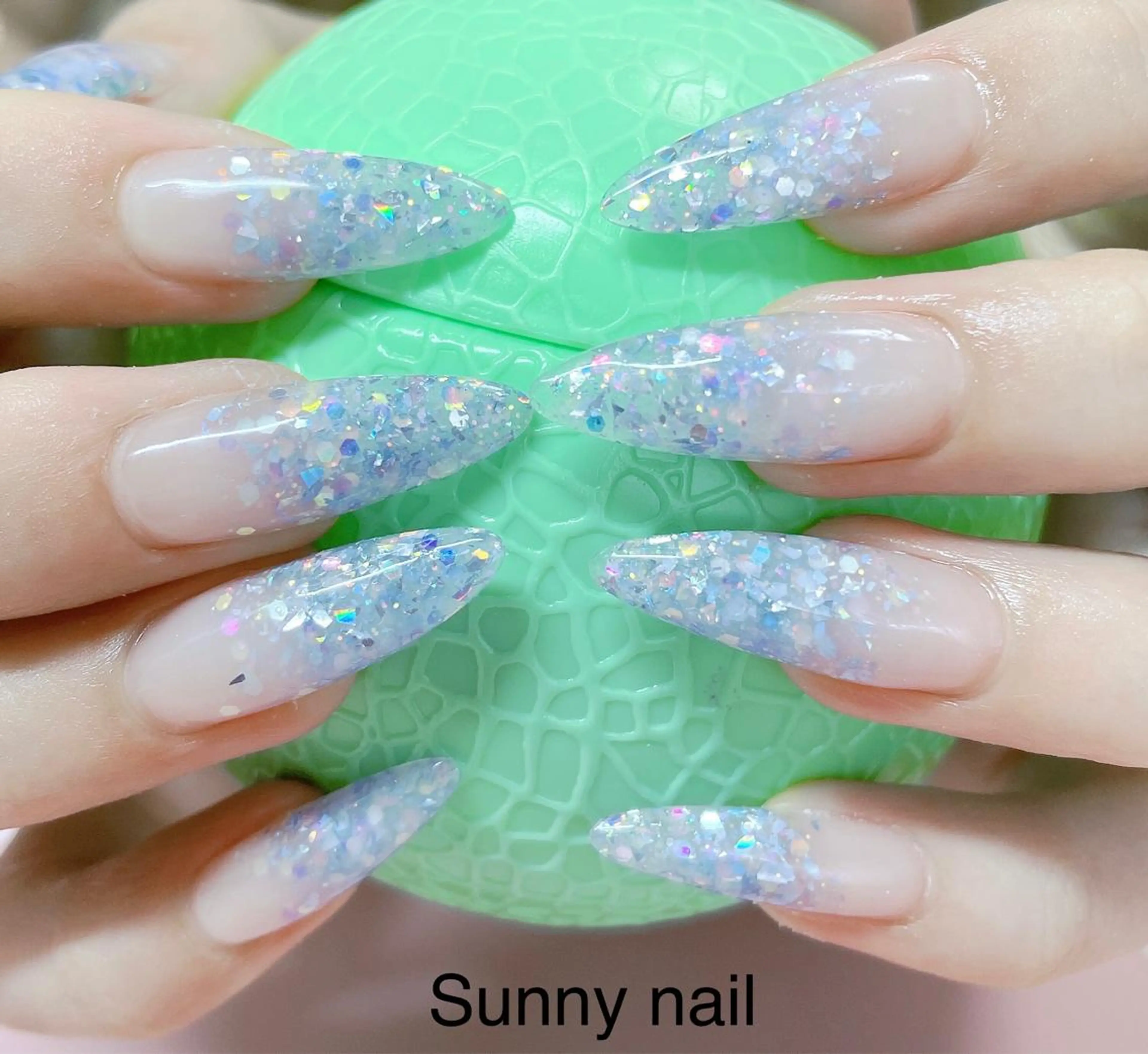ネイル グラデーション ラメ(グリッター) ラメグラデーション スカルプネイル Sunnynail  サニーのネイルデザイン