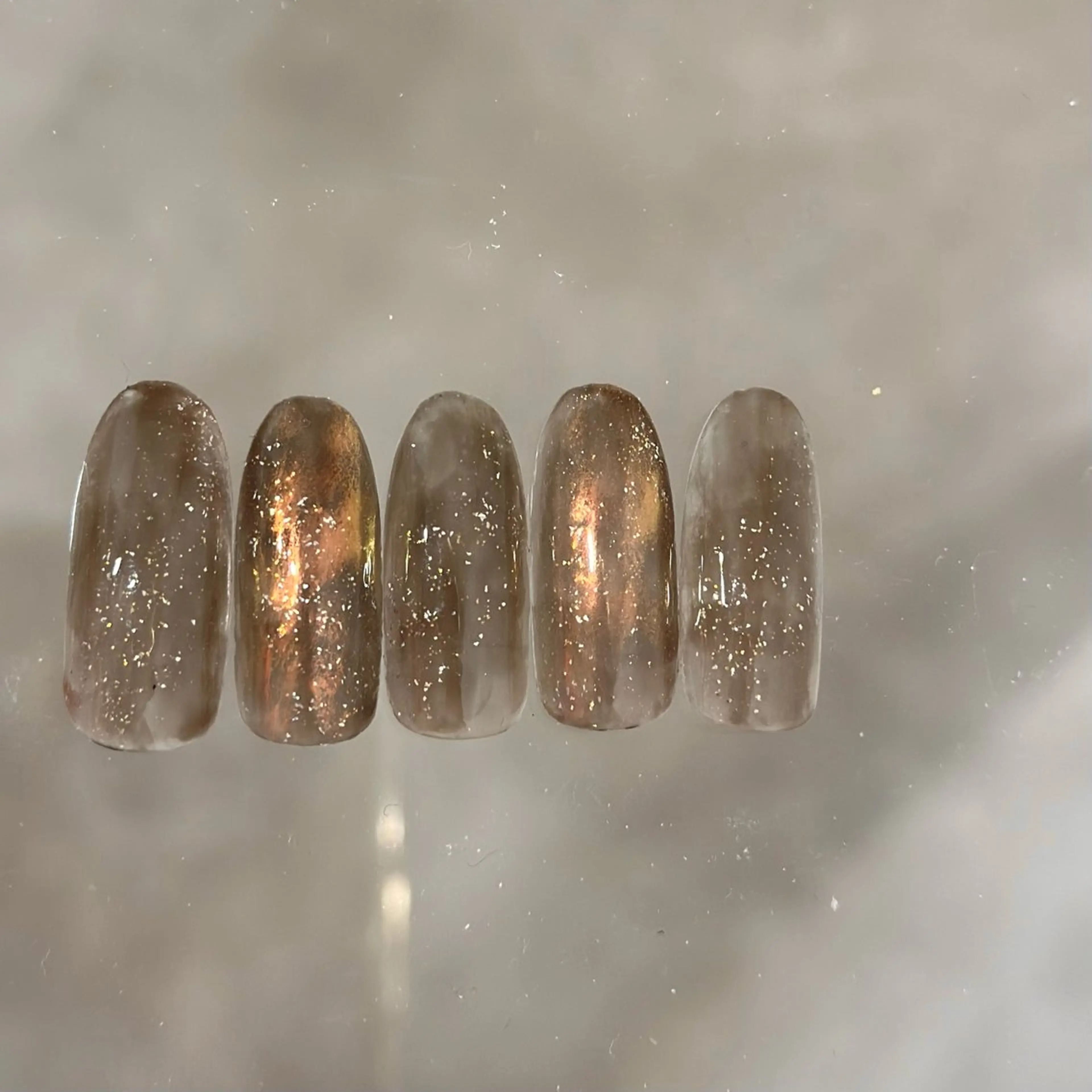 ネイル ブラウン ジェルネイル ニュアンスネイル パラジェル ハンドネイル Kotoha (ことは)のネイルデザイン