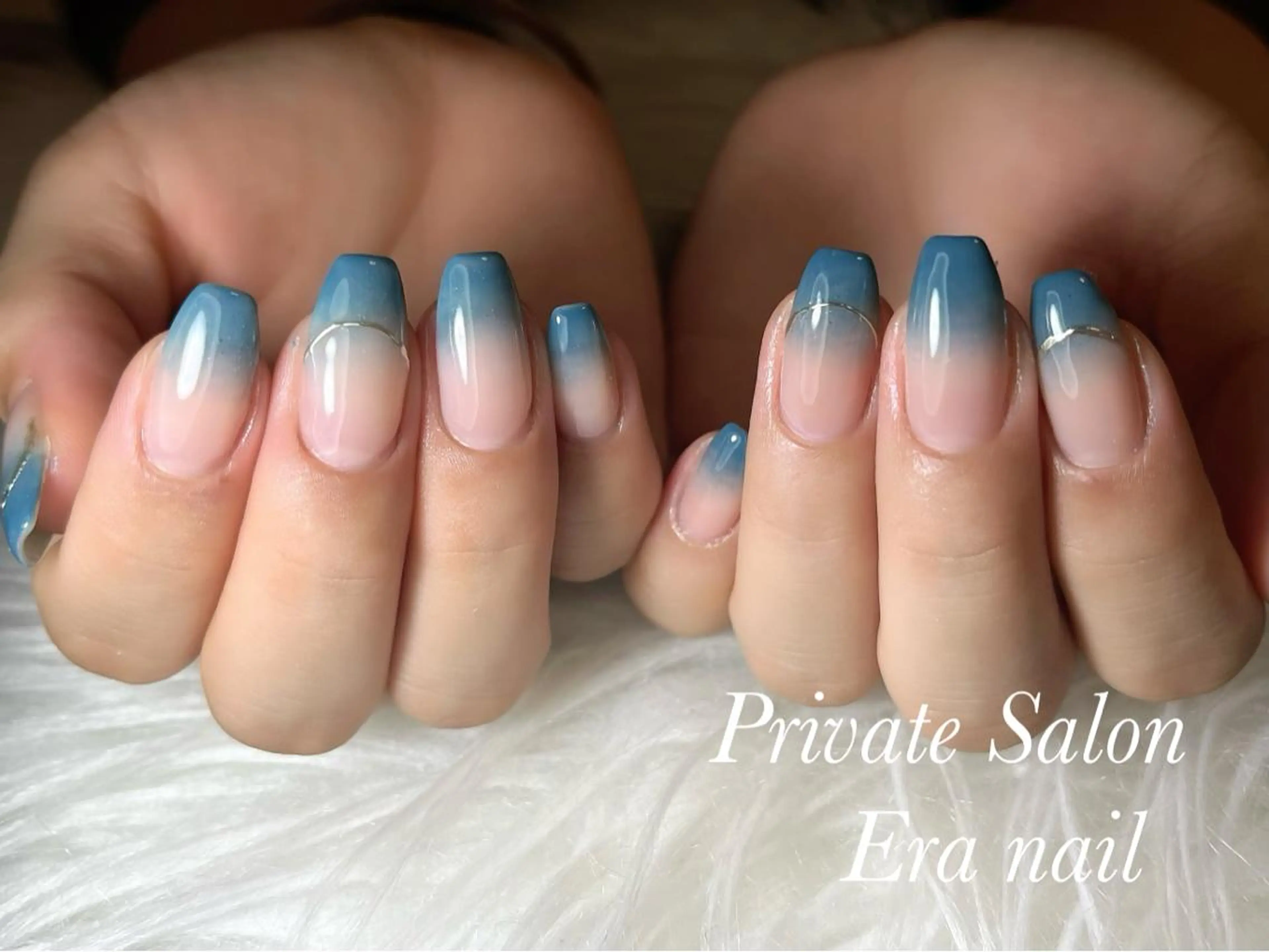 ネイル グラデーション ミラーネイル Era nailのネイルデザイン