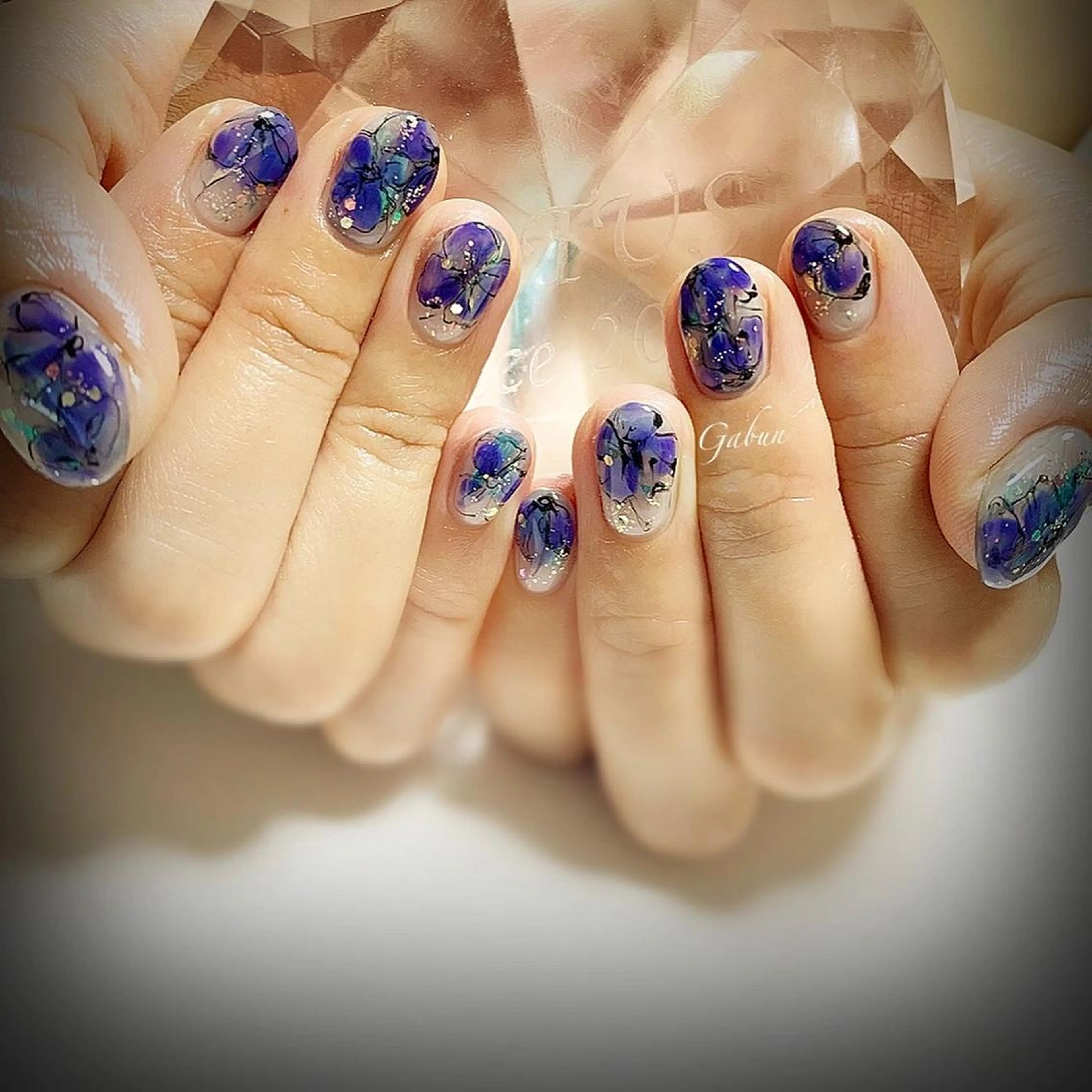 ネイル フラワーネイル ニュアンスネイル ハンドネイル ハンドケア LOTUS ネイルサロンのネイルデザイン