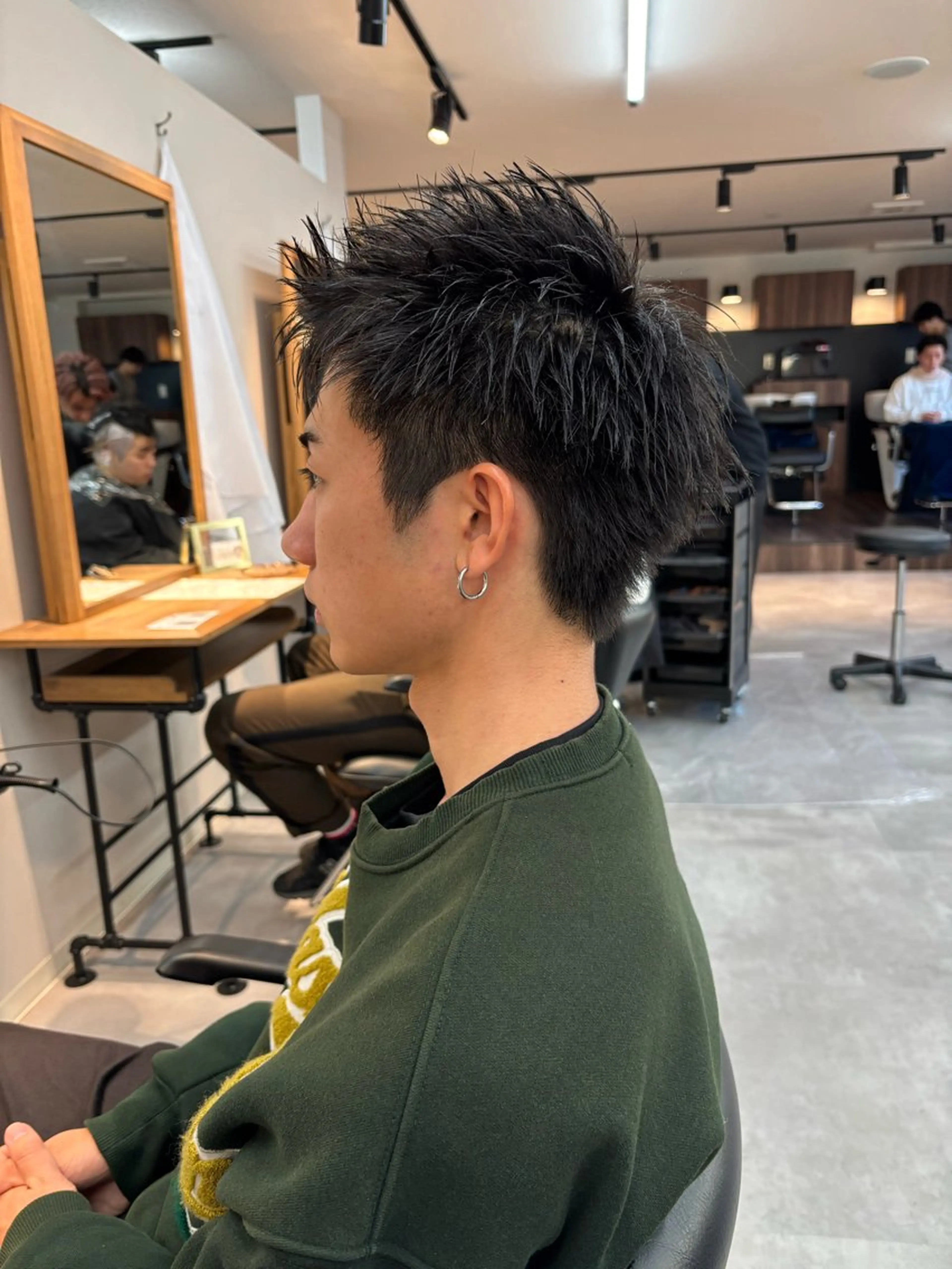 メンズ メンズショート カット フェザーパーマ/韓国 /メンズカット/保立のヘアスタイル