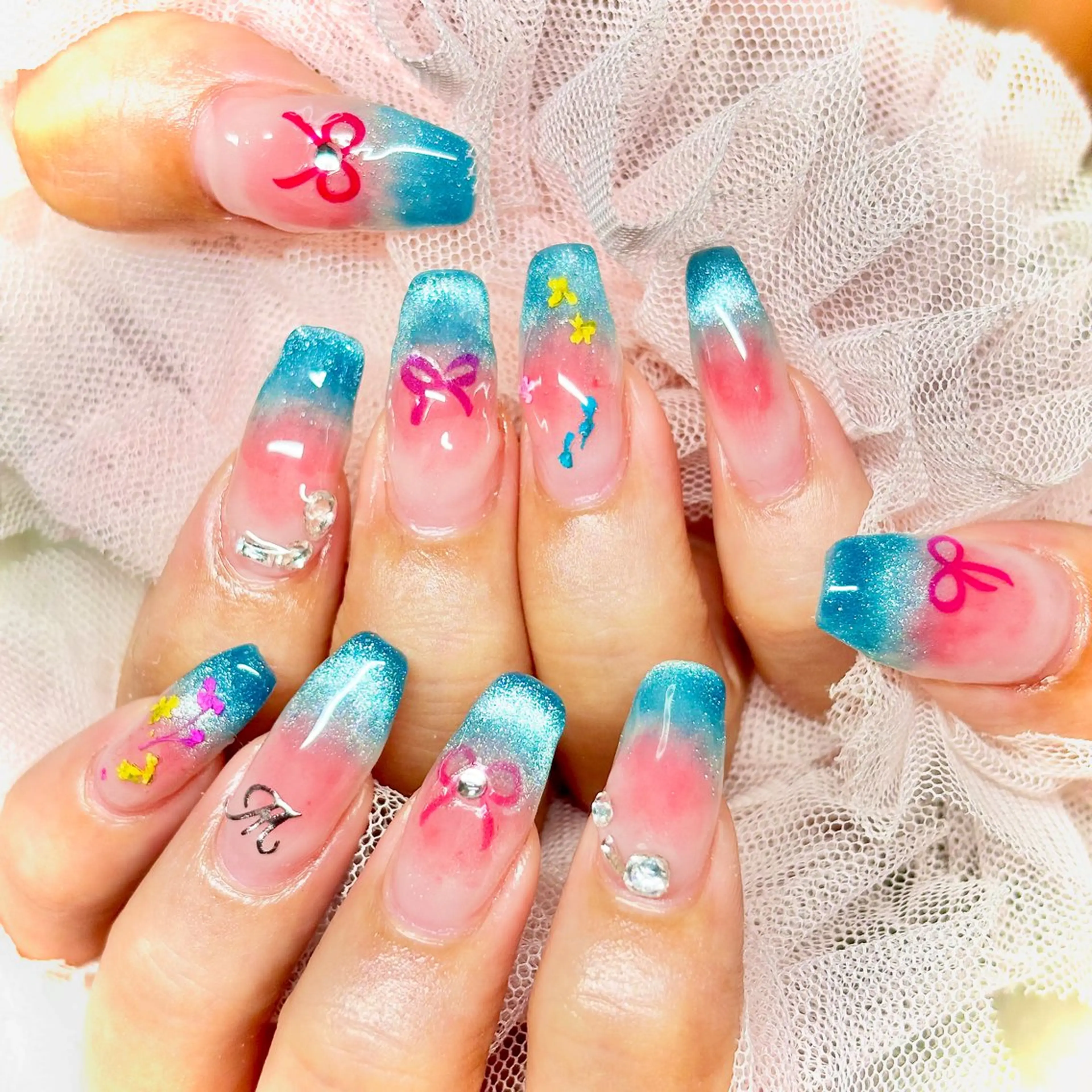 ネイル 韓国ネイル マグネットネイル スカルプネイル 夏ネイル ワンホンネイル miminon 自宅ネイルサロンのネイルデザイン