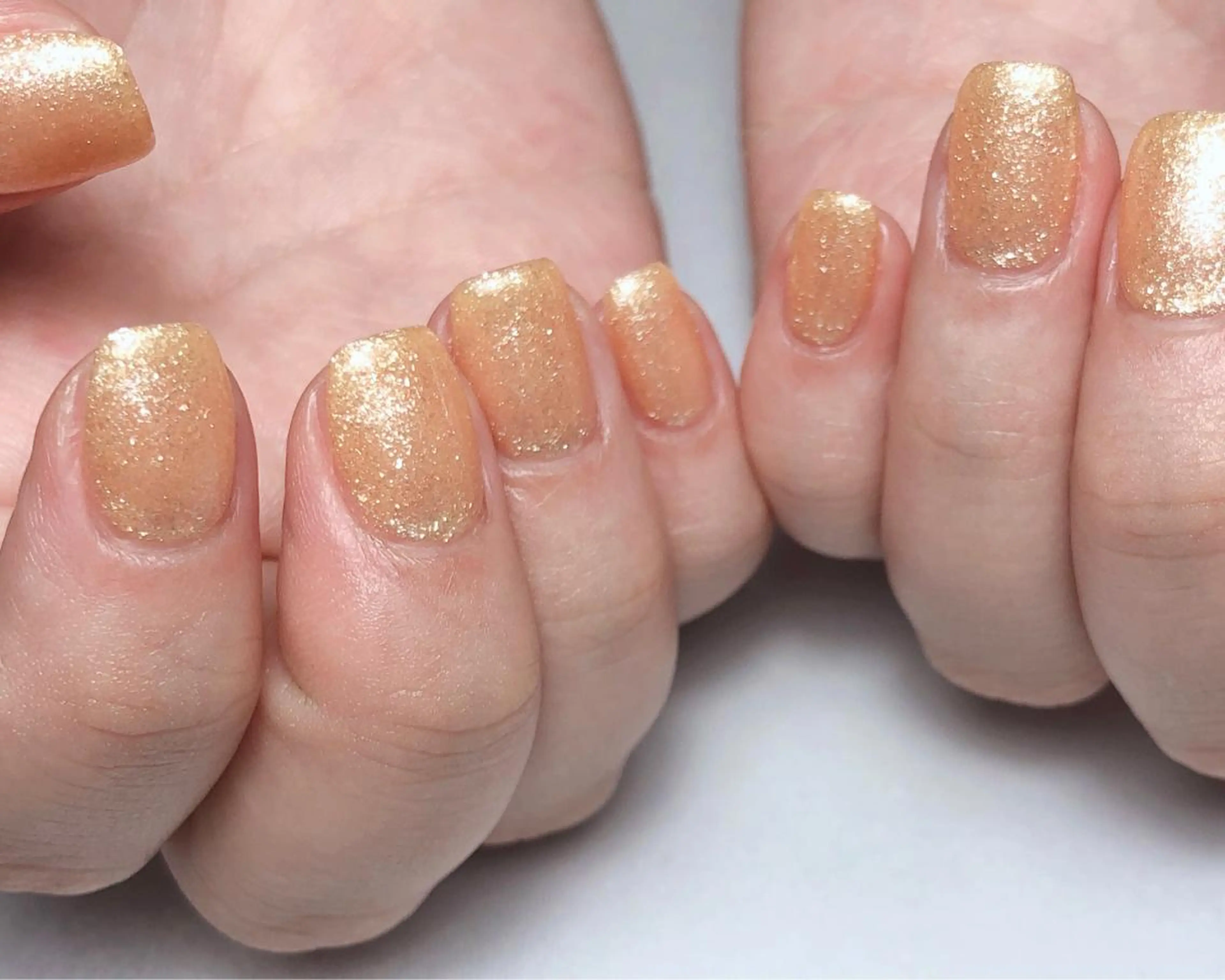 ネイル ラメ(グリッター) オレンジ ハンドネイル nail heron所属・saki_ nail heronのネイルデザイン