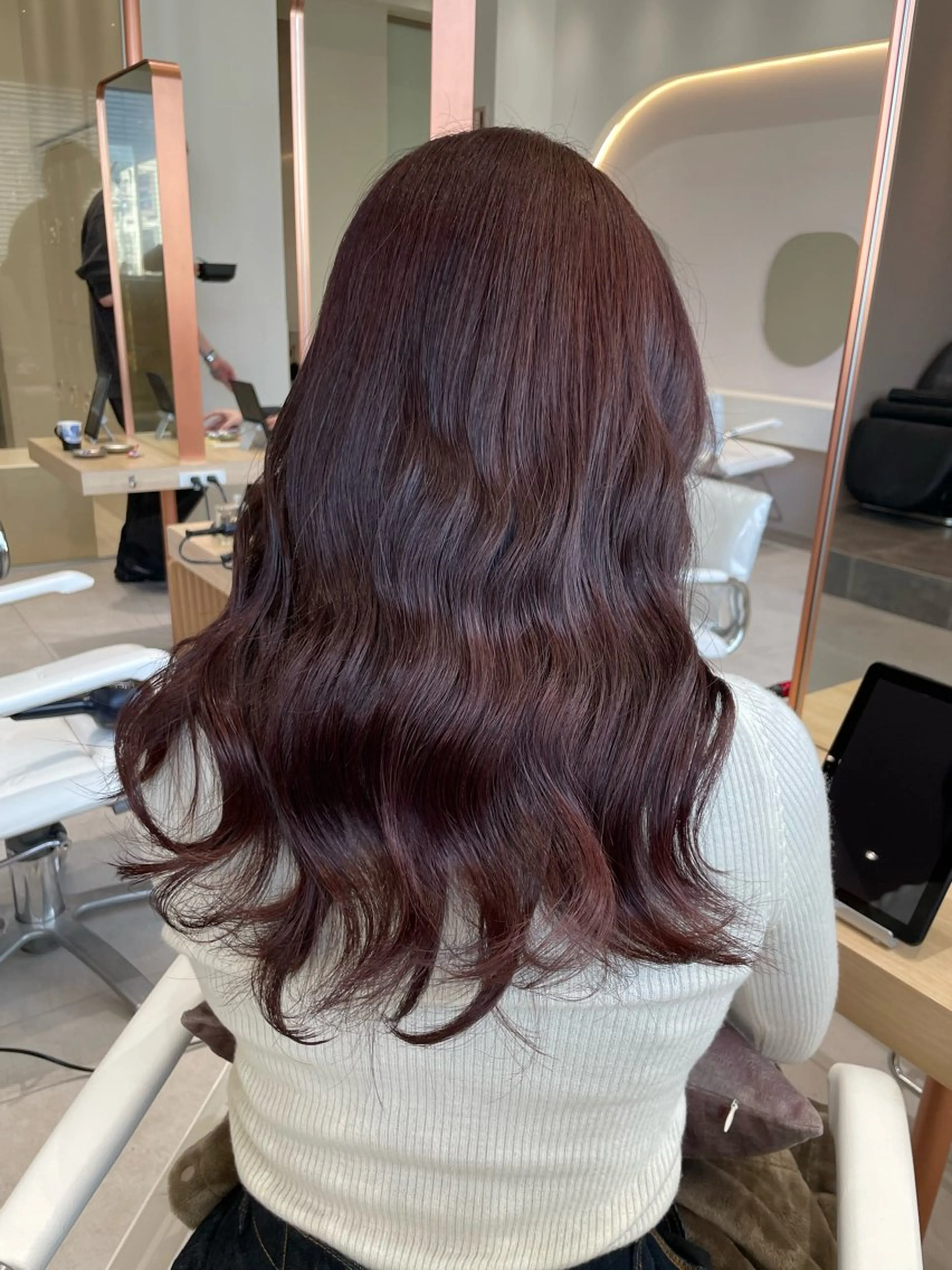 セミロング カラー ダブルカラー ラベンダーカラー ピンクカラー ピンクラベンダー 艶髪専門美容師 梅村晋平のヘアスタイル