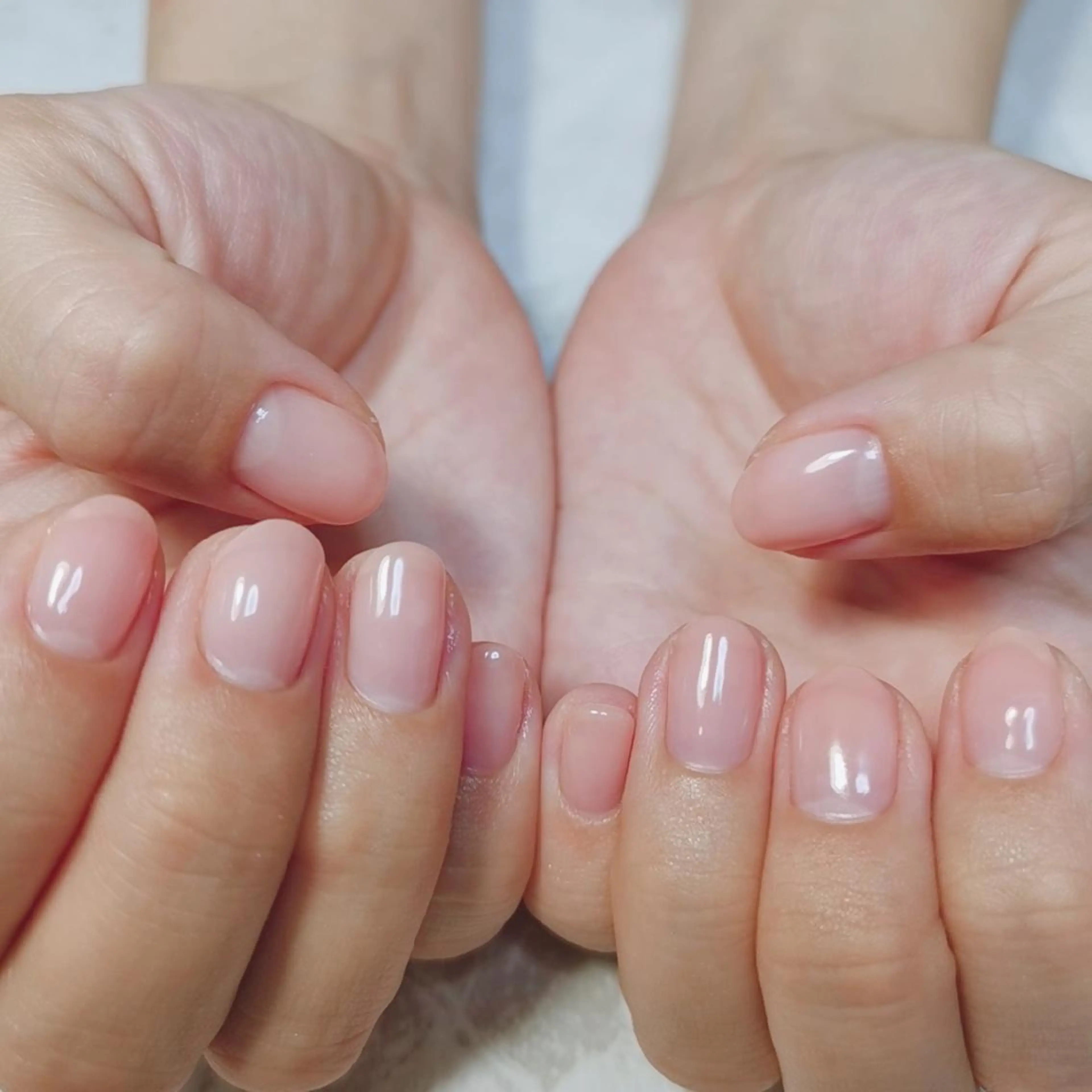 ネイル クリアネイル グラデーション ピンク ハンドネイル reve あやののネイルデザイン