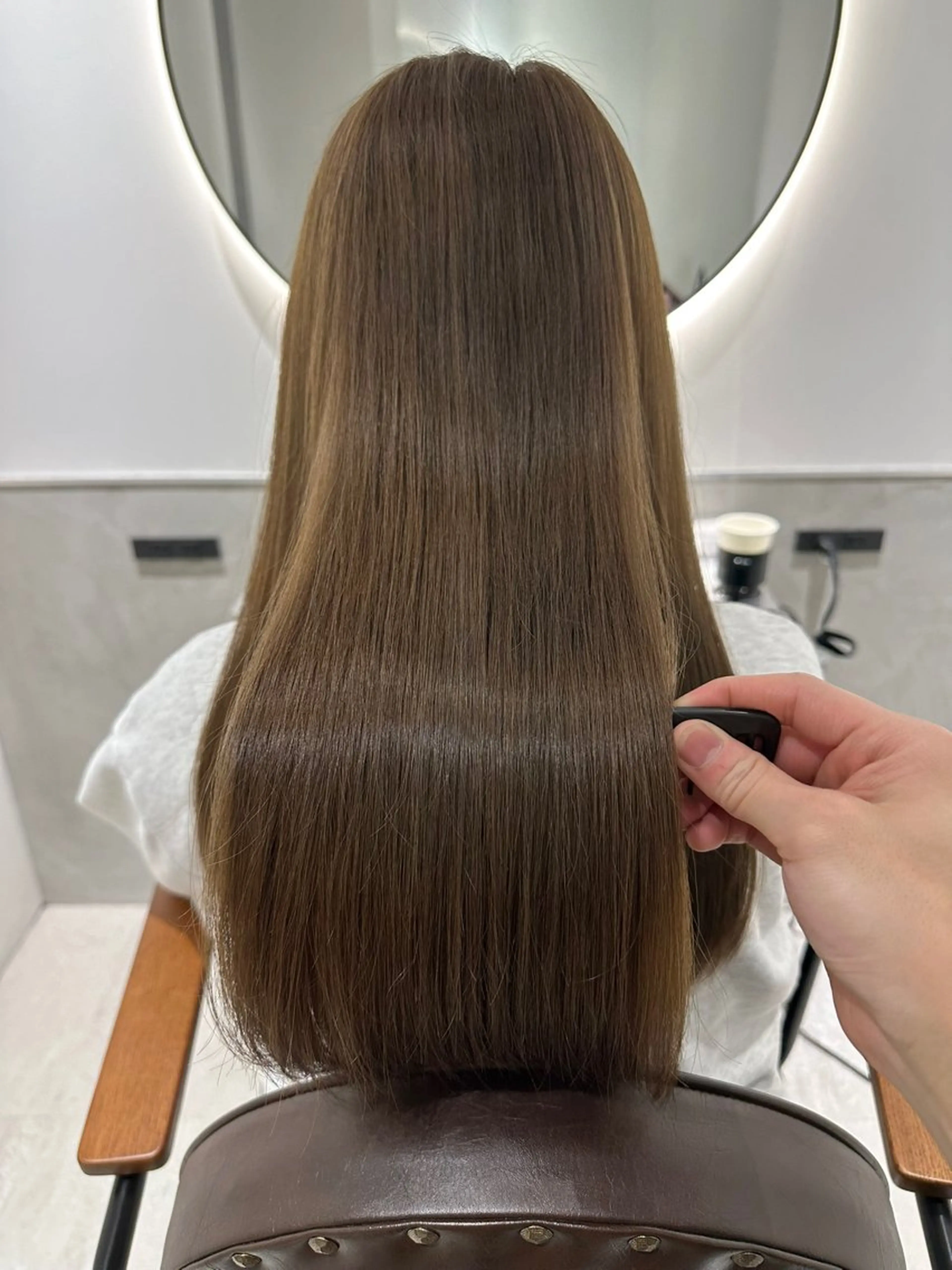 セミロング カラー 透明感カラー 髪質改善 トリートメント ヘアカラー トリートメント 銀座No.1髪質改善 縮毛矯正/本木のヘアスタイル