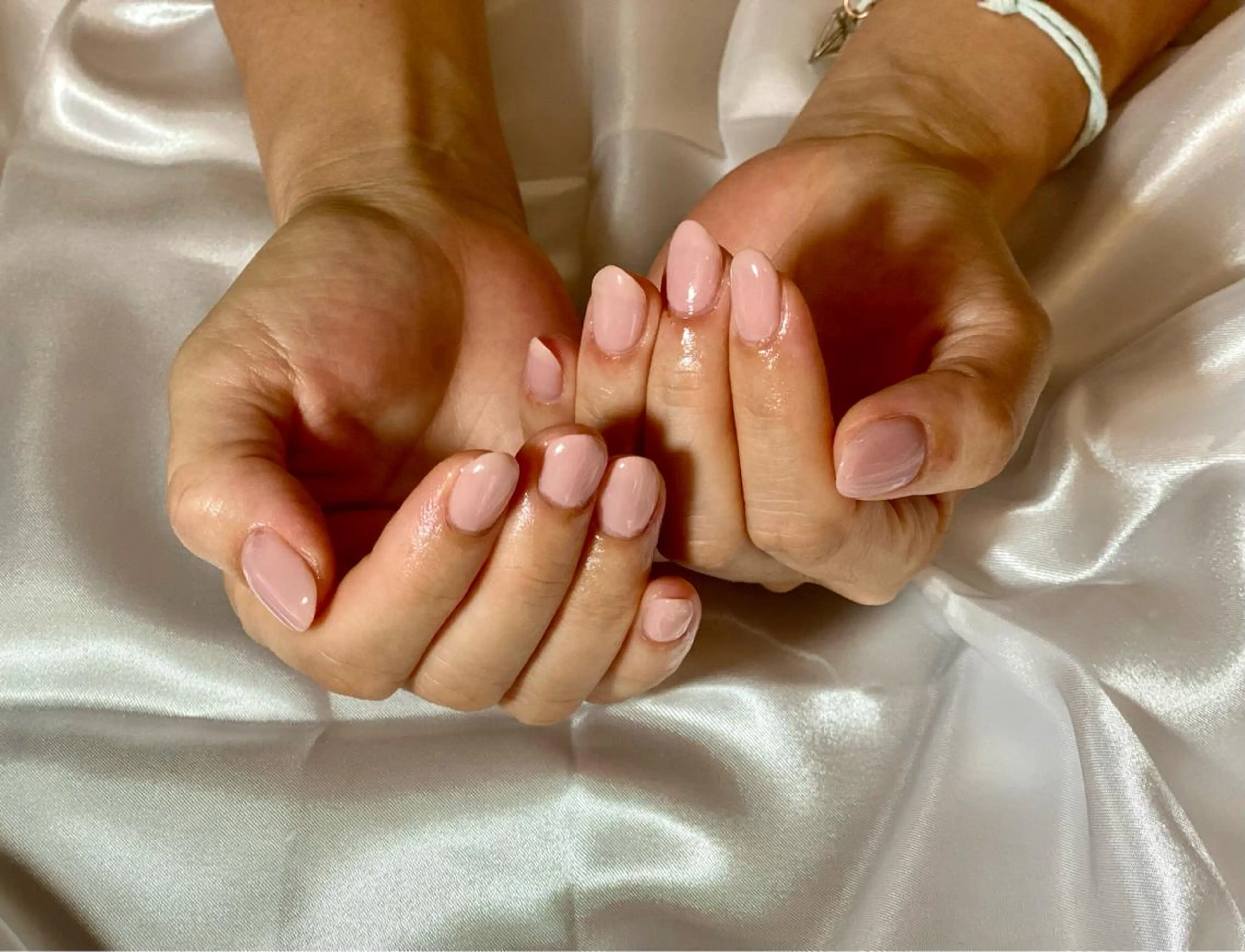 キッズ ネイル ジェルネイル オフィスネイル ワンカラーネイル ピンク ピンクベージュ ハンドネイル おうちネイルサロン RINAのその他イメージ