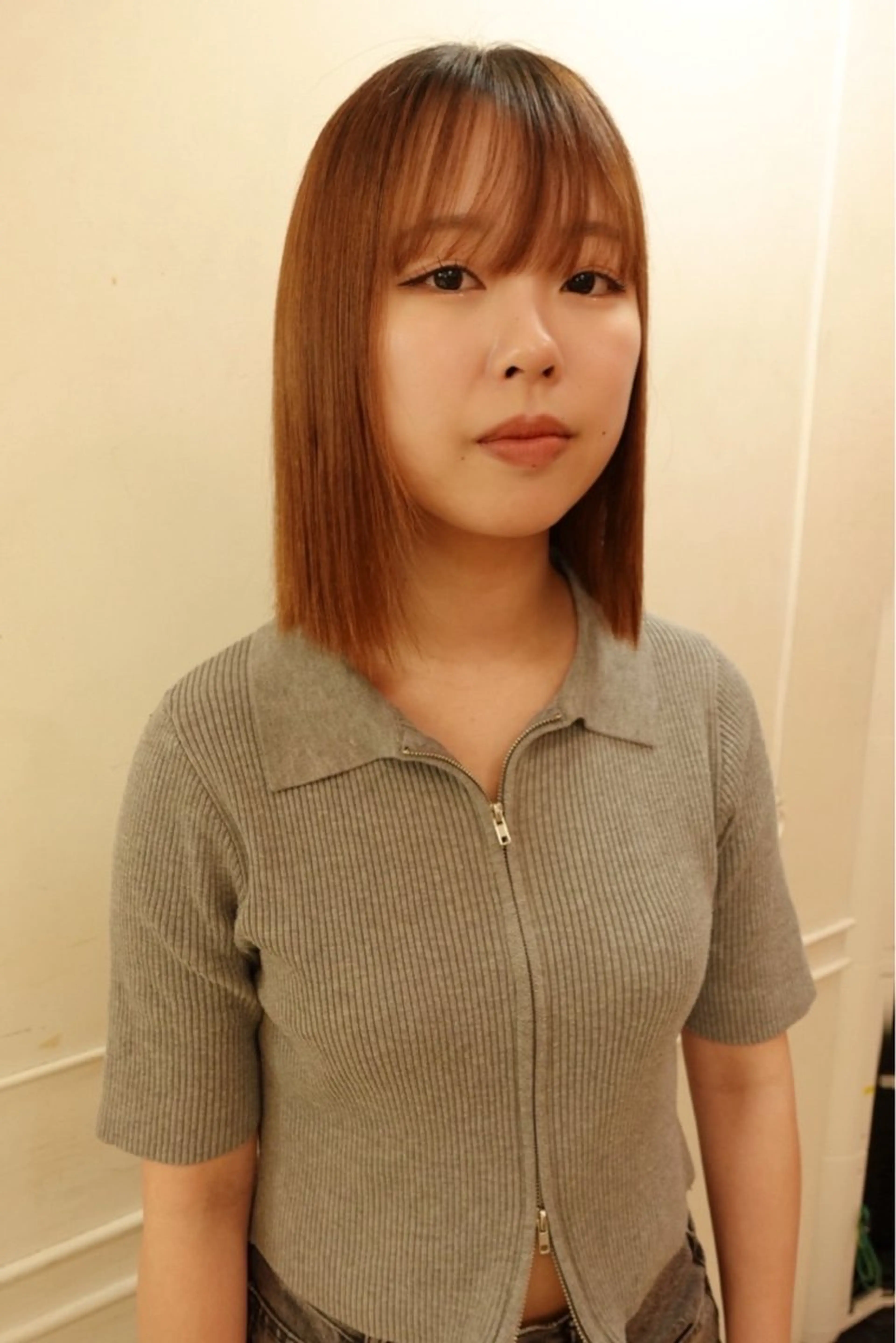 ミディアム 縮毛矯正 RINKA 岡崎美容室のヘアスタイル