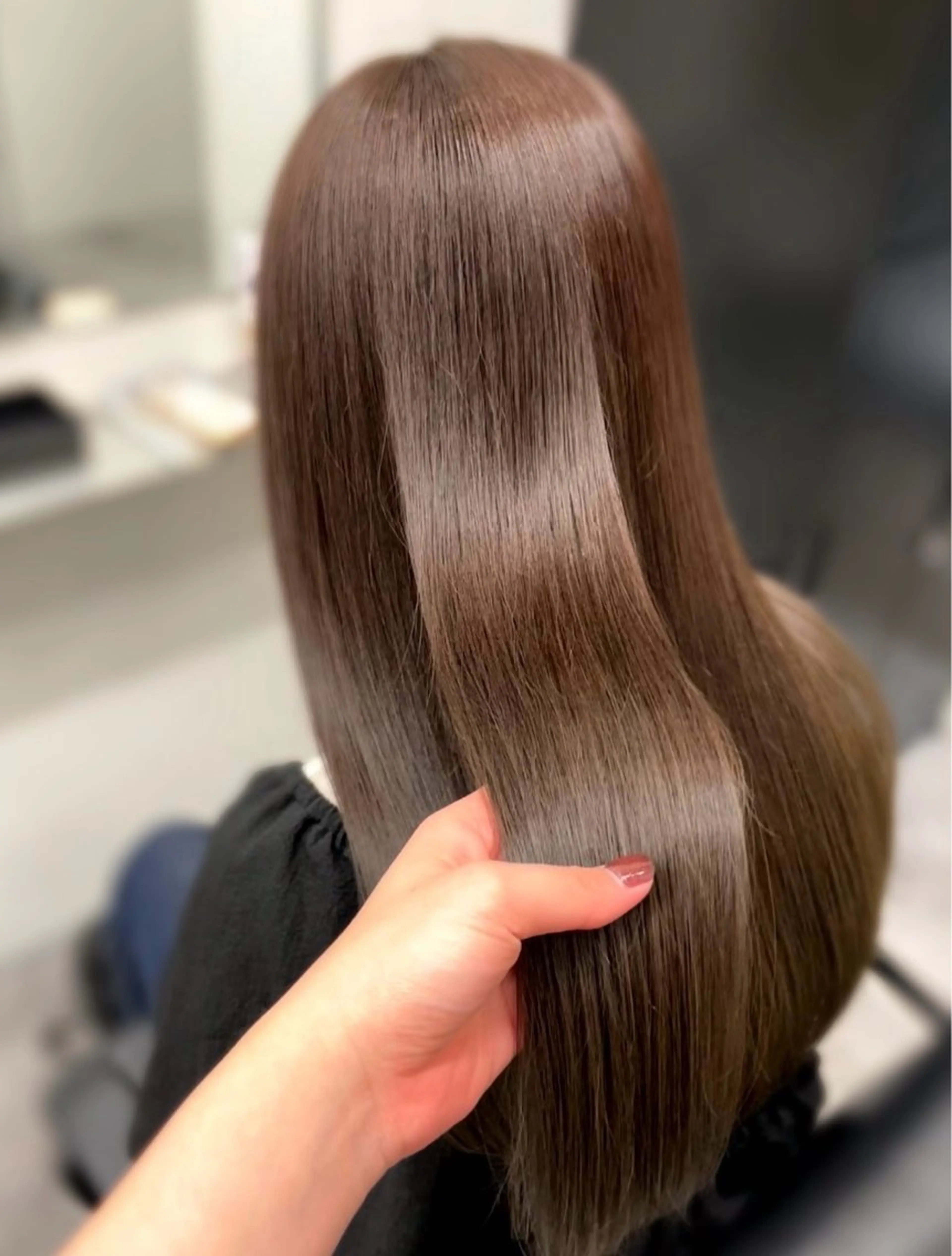 ロング ロング カット ヘアカラー トリートメント 鎌取/透明感カラー /ボブ/顔まわりのヘアスタイル