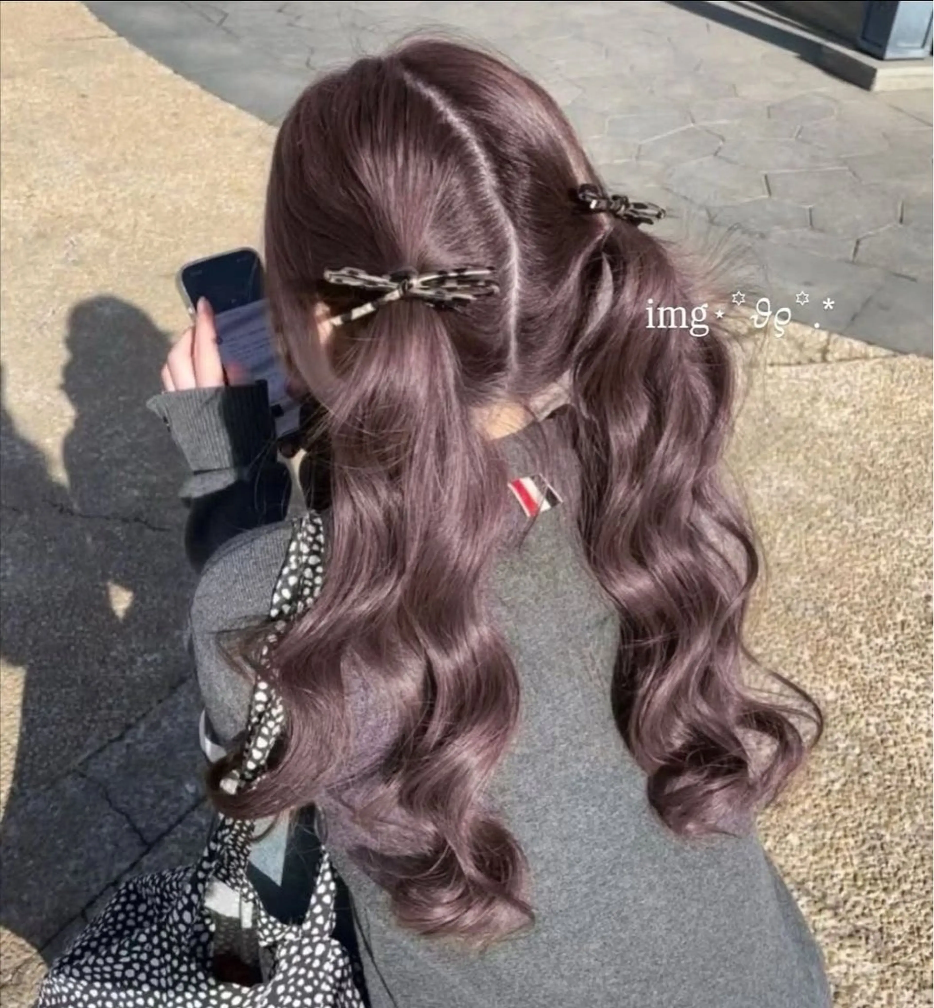 ロング カラー ブリーチ 透明感カラー グレージュ ラベンダーカラー ラベンダーグレージュ ヘアカラー enne栄店 fukaのヘアスタイル