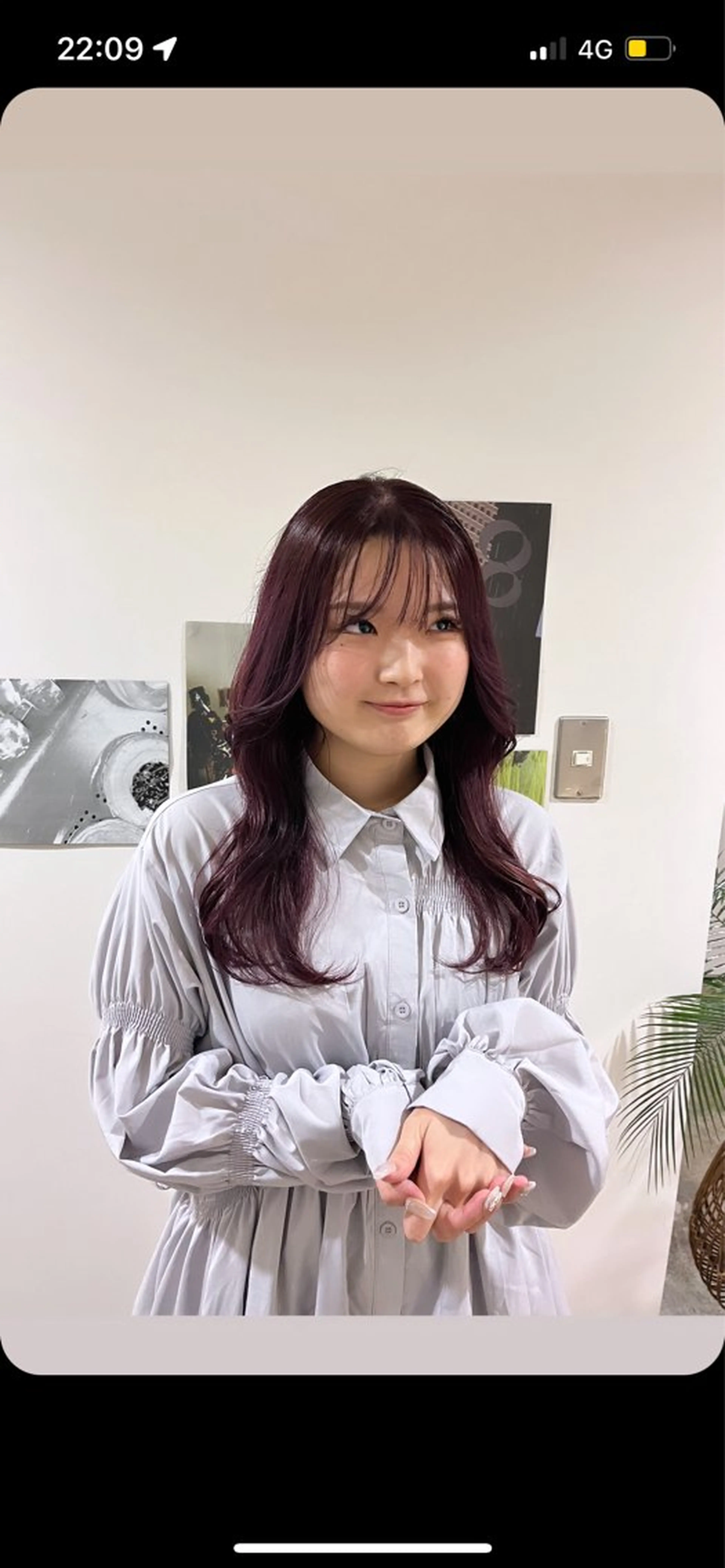 セミロング パープルカラー 🟡ひろの/ツヤ カラー/髪質改善🟡のヘアスタイル