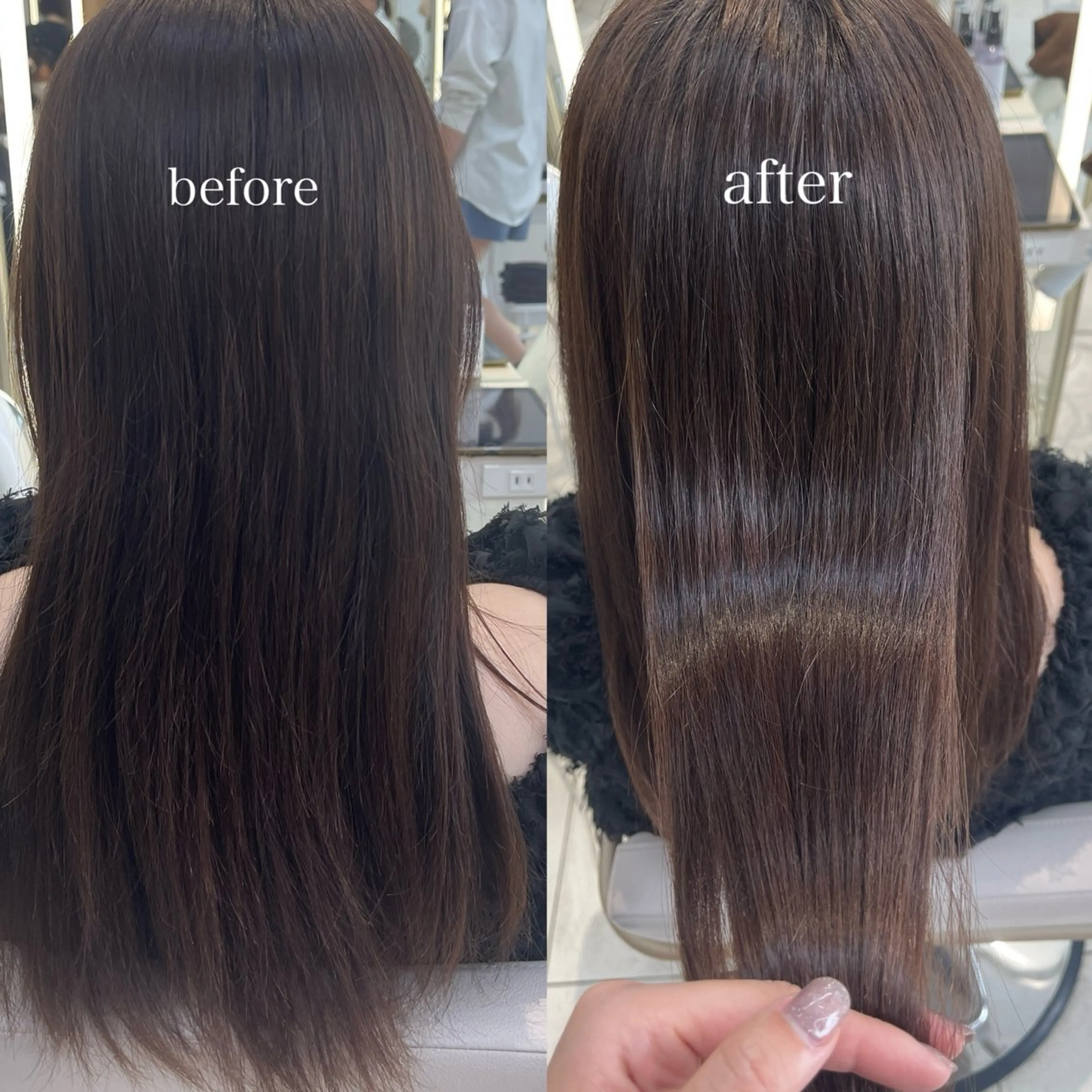 セミロング トリートメント Hina🫧透明感 カラー🫧のヘアスタイル