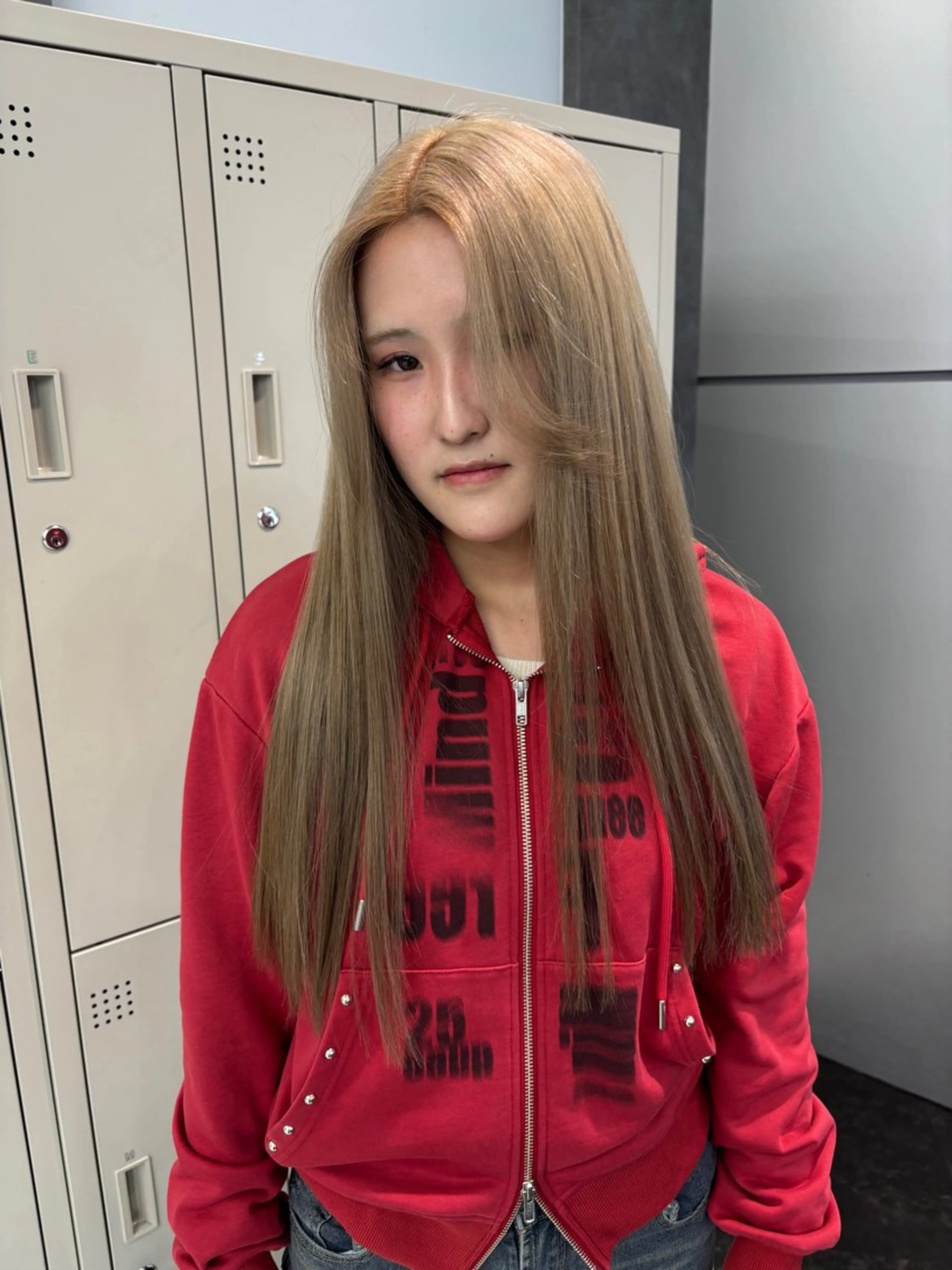 ロング カラー ヘアアレンジ ヘアカラー トリートメント ハッシュカット/ ミルクティー/ みうのヘアスタイル