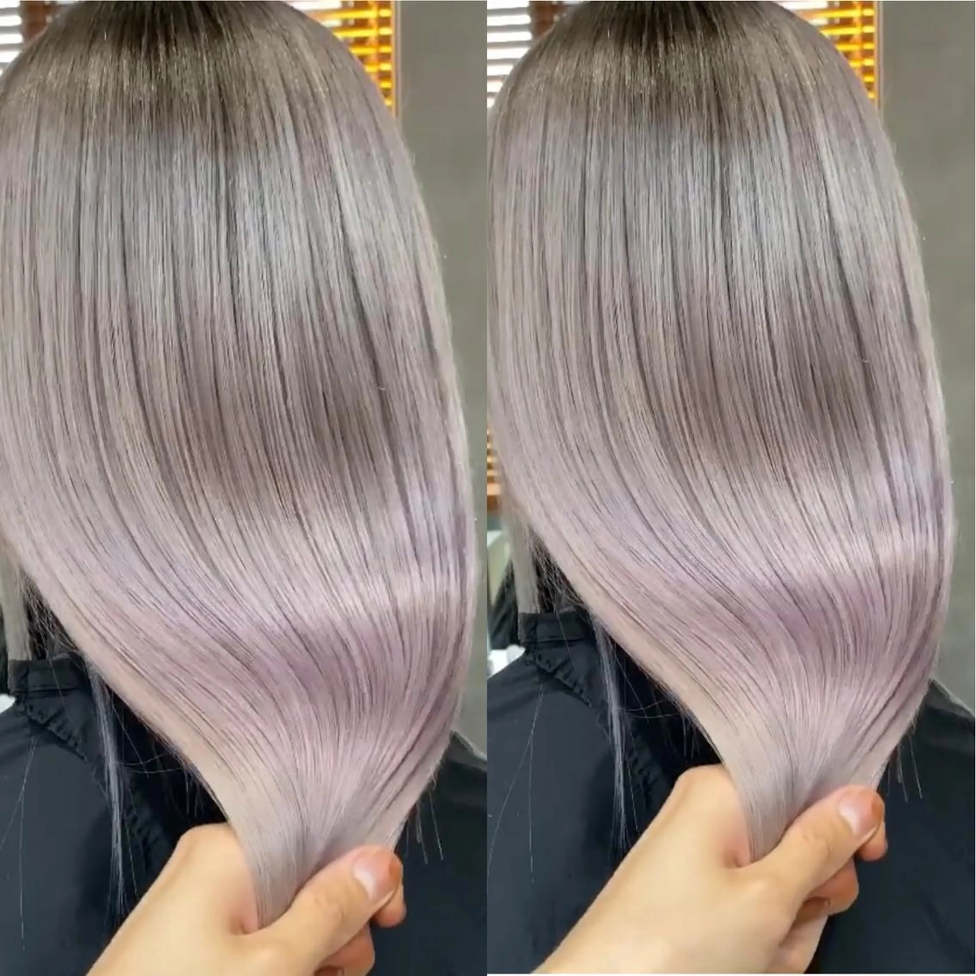 セミロング カラー 縮毛/レイヤー 韓国/橋口のヘアスタイル