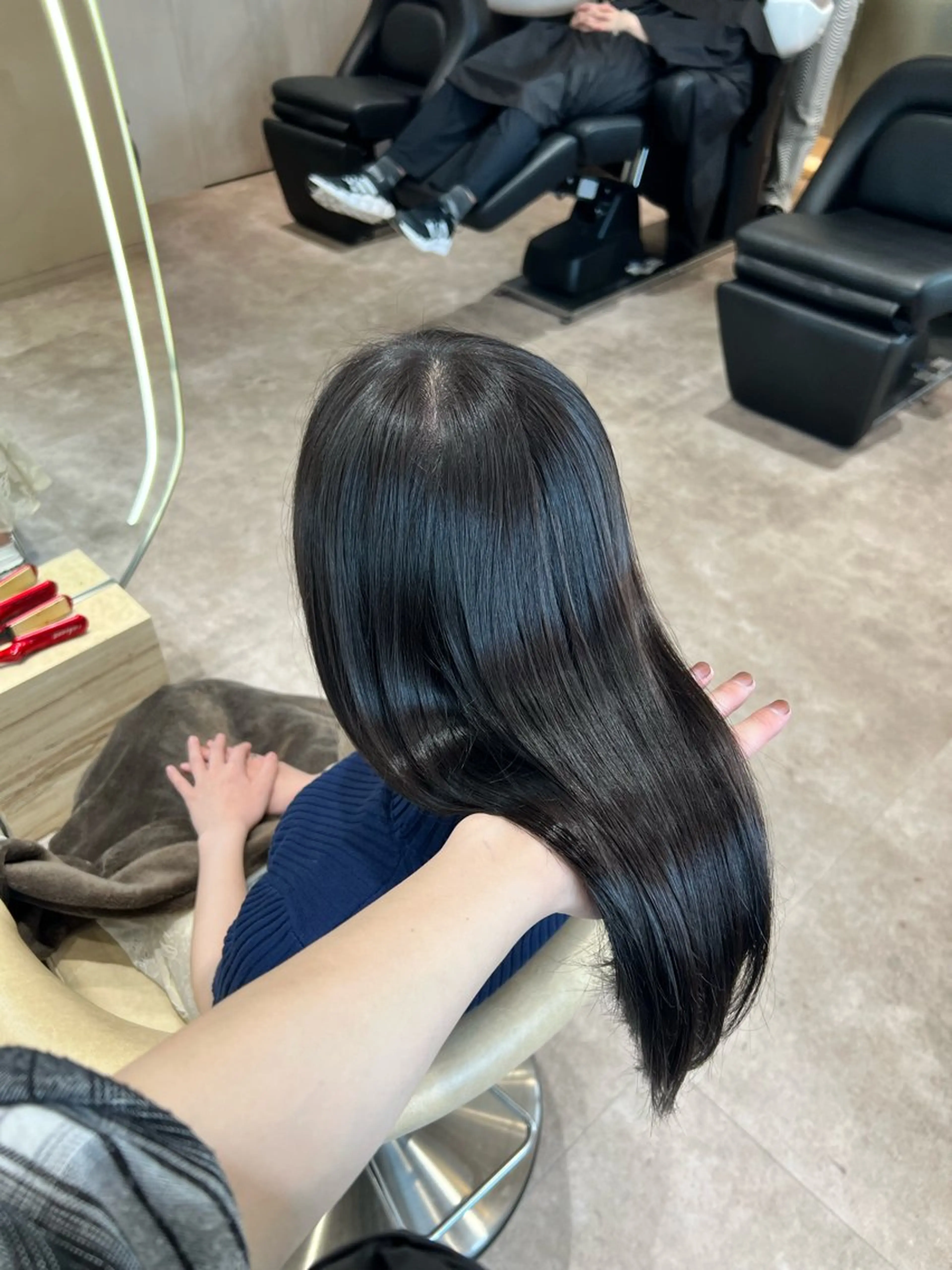 ミディアム カラー ヘアカラー トリートメント ✨髪質改善 縮毛矯正 艶髪 立川 コウキ✨のヘアスタイル