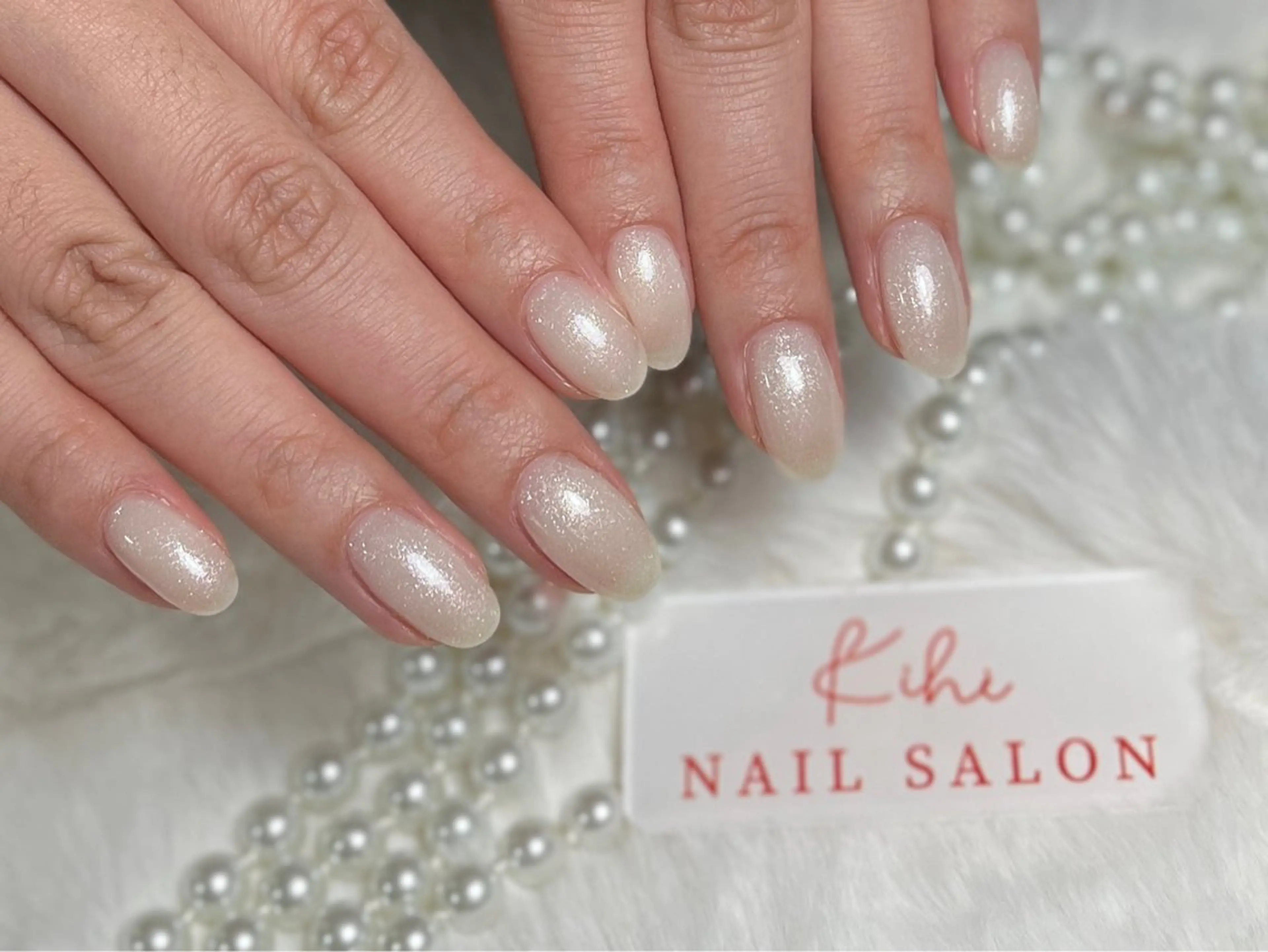 ネイル ハンドネイル ユリ🎀長さだし/ パラジェル/持ち込みのネイルデザイン