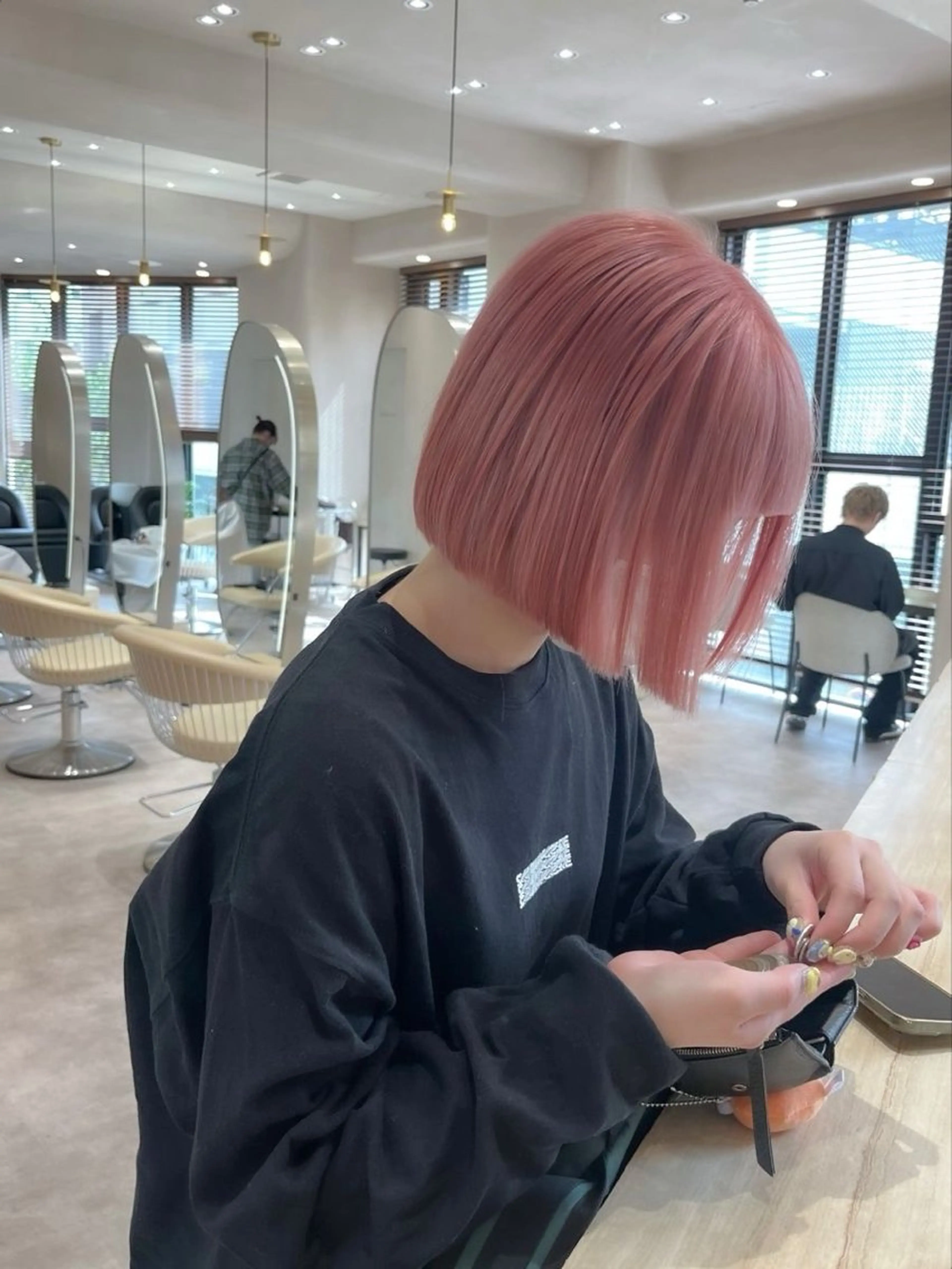 ロング カラー ピンクカラー ヘアカラー ハイトーン職人/ ムラ修正/拓真のヘアスタイル