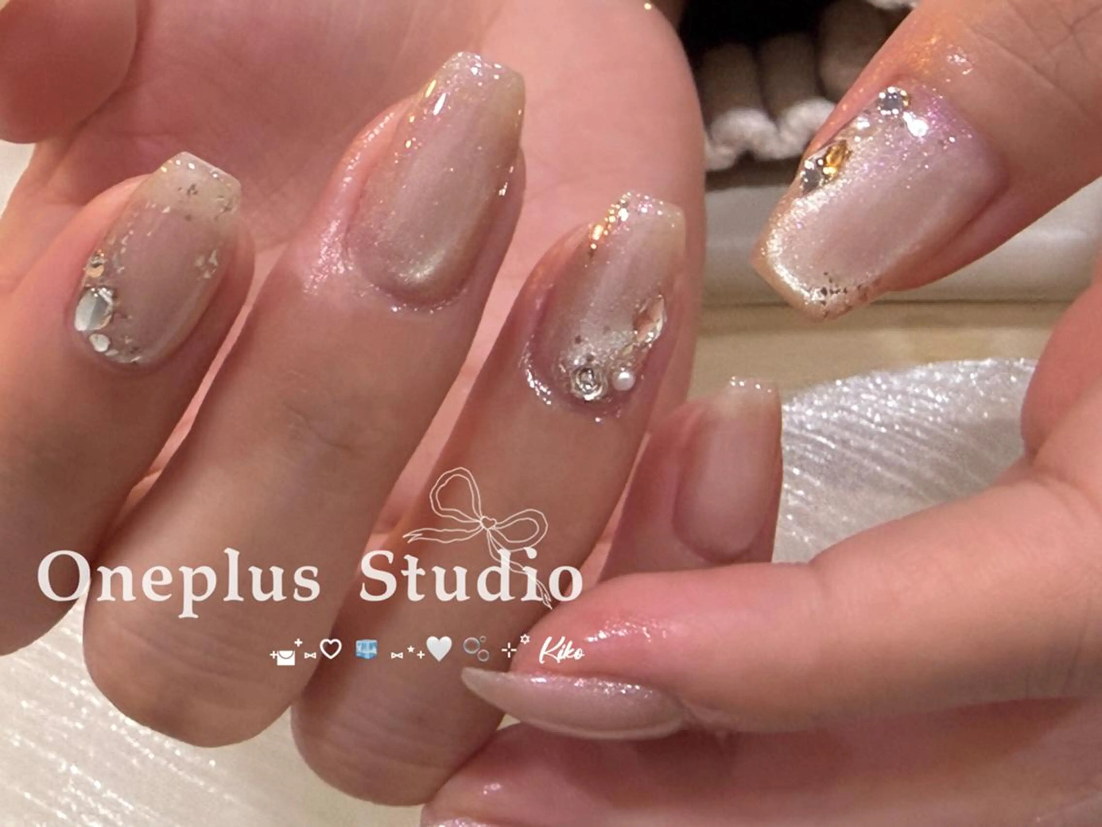 ネイル アニマル柄 ボルドー ブラウン フレンチネイル マグネットネイル haruka 🧸のネイルデザイン