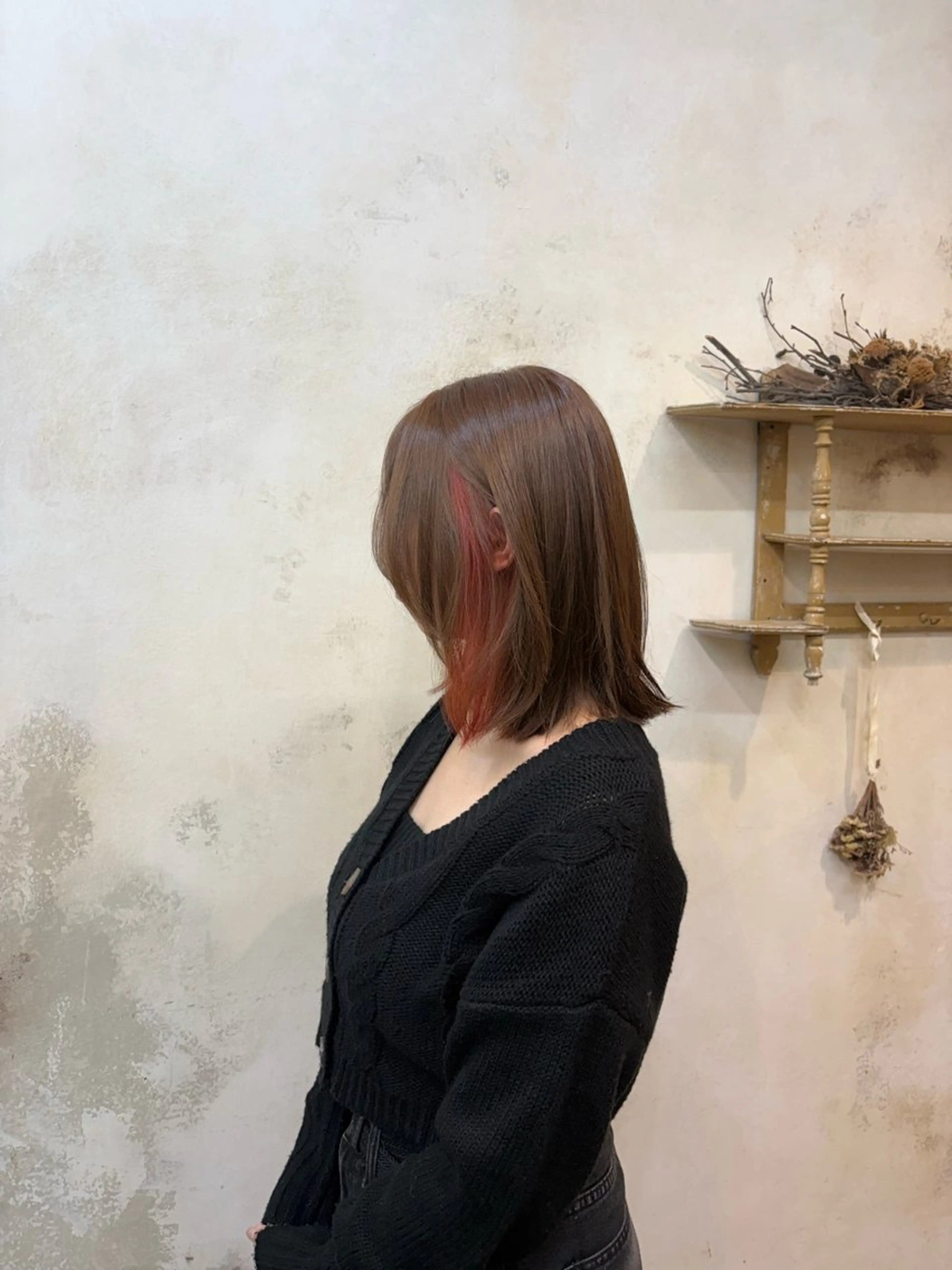 ミディアム カラー 林 夢良🖤のヘアスタイル