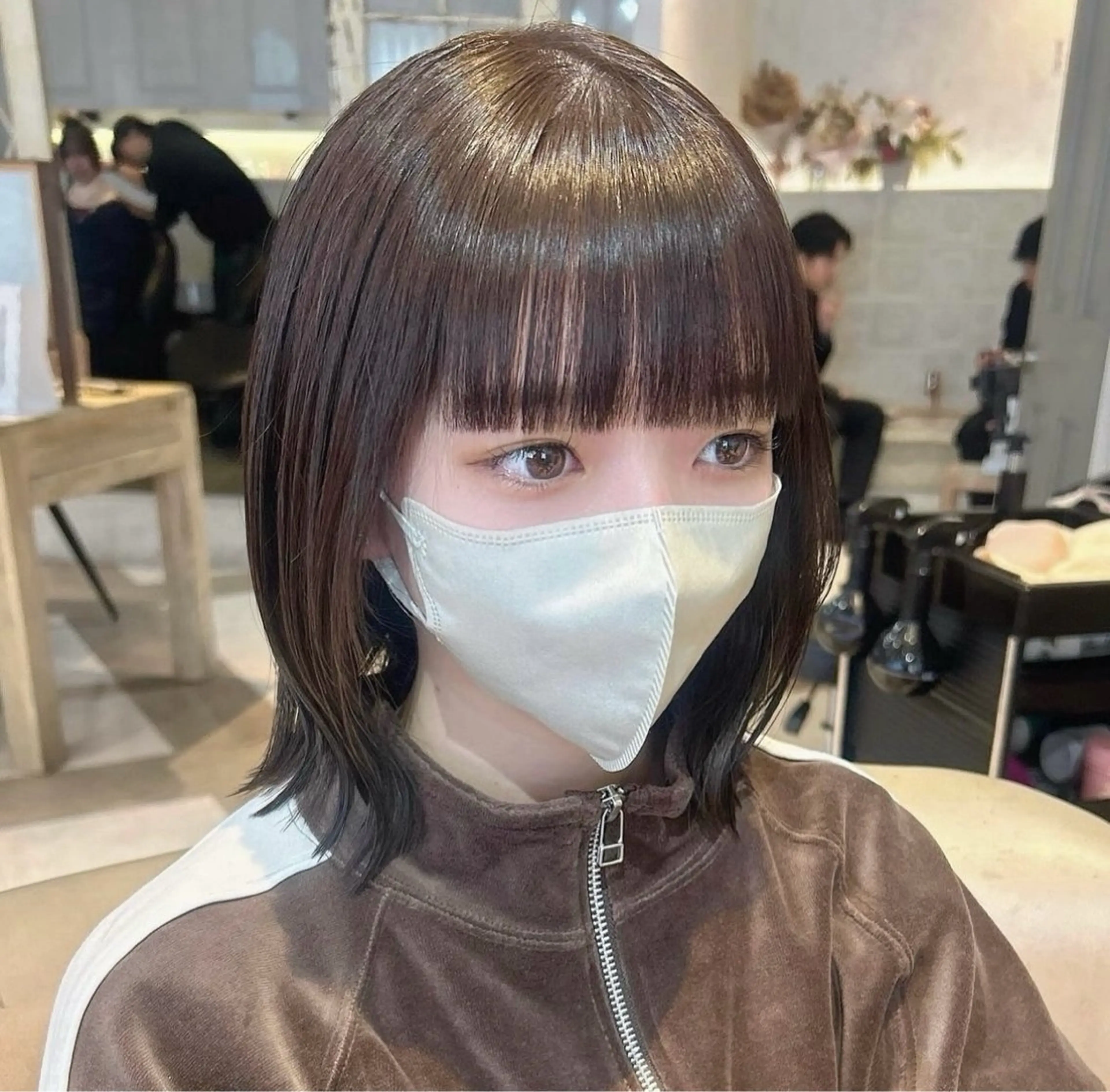 ショート カット ヘアカラー トリートメント 艶カラー/ボブ /似合わせ/田口愛那のヘアスタイル