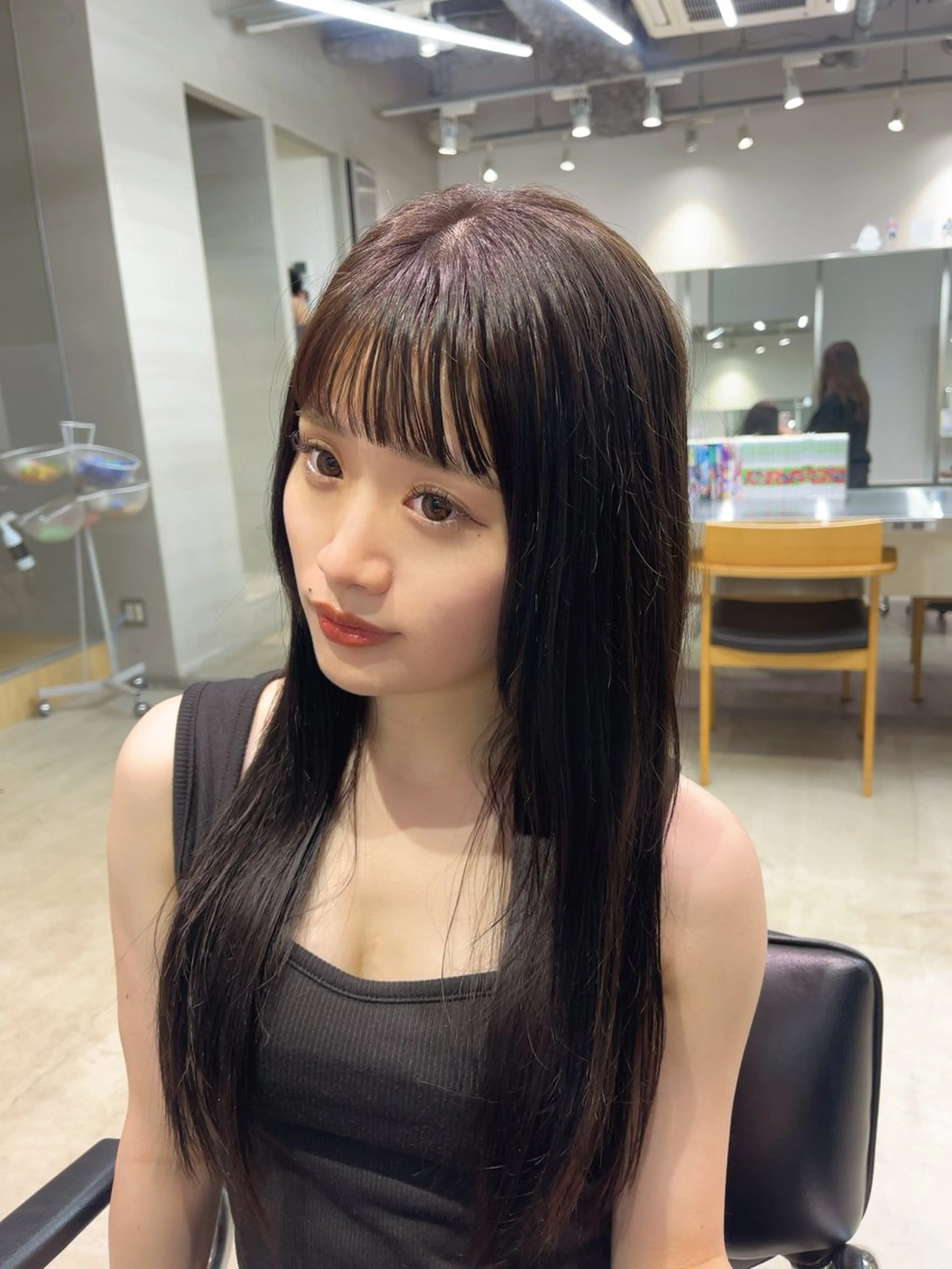 ロング カラー 透明感カラー 夏果⭐︎fifth 天神 海外風パーマのヘアスタイル