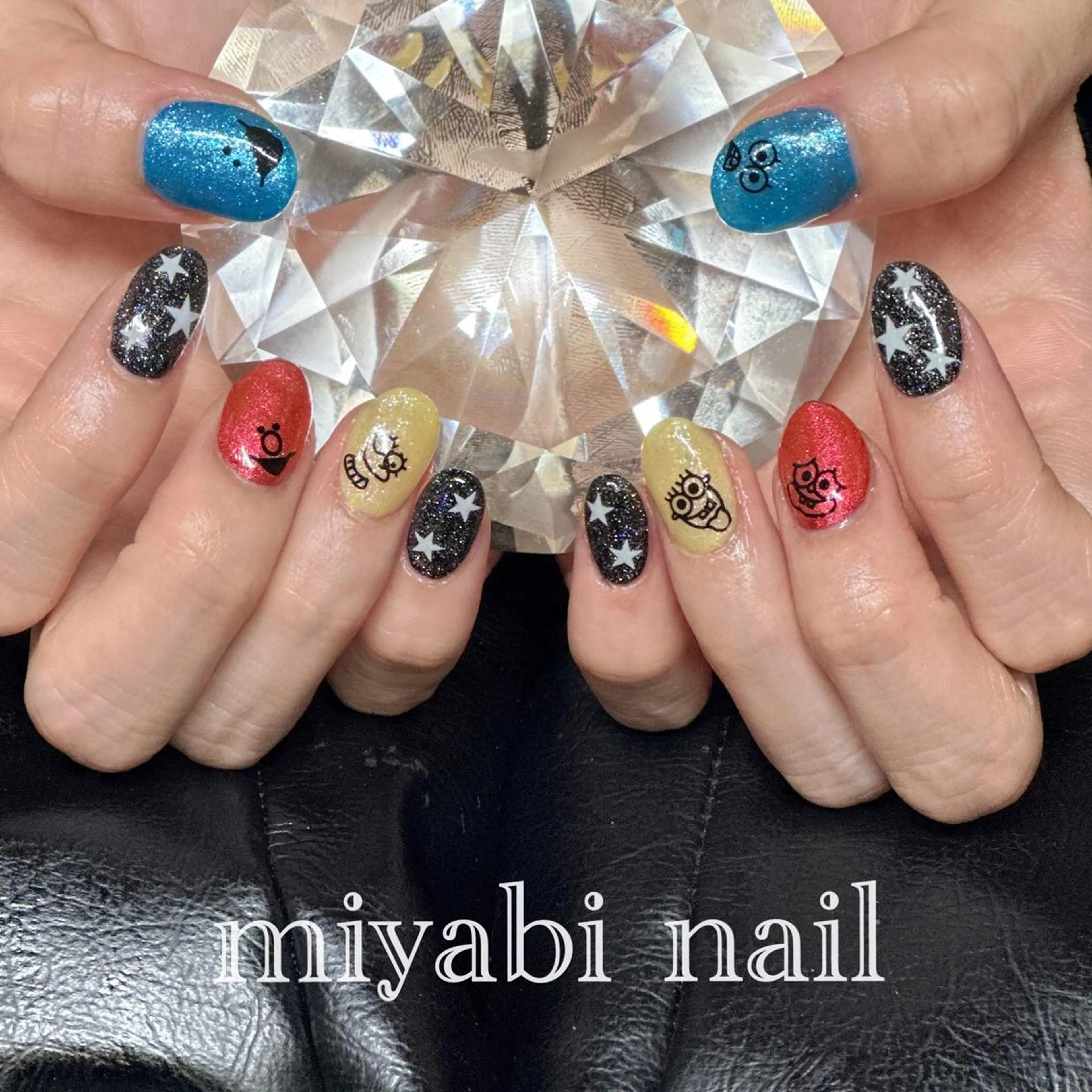 ネイル ジェルネイル ラメ(グリッター) 持ち込み 春ネイル ハンドネイル miyabi nail 桂川駅近くのネイルデザイン