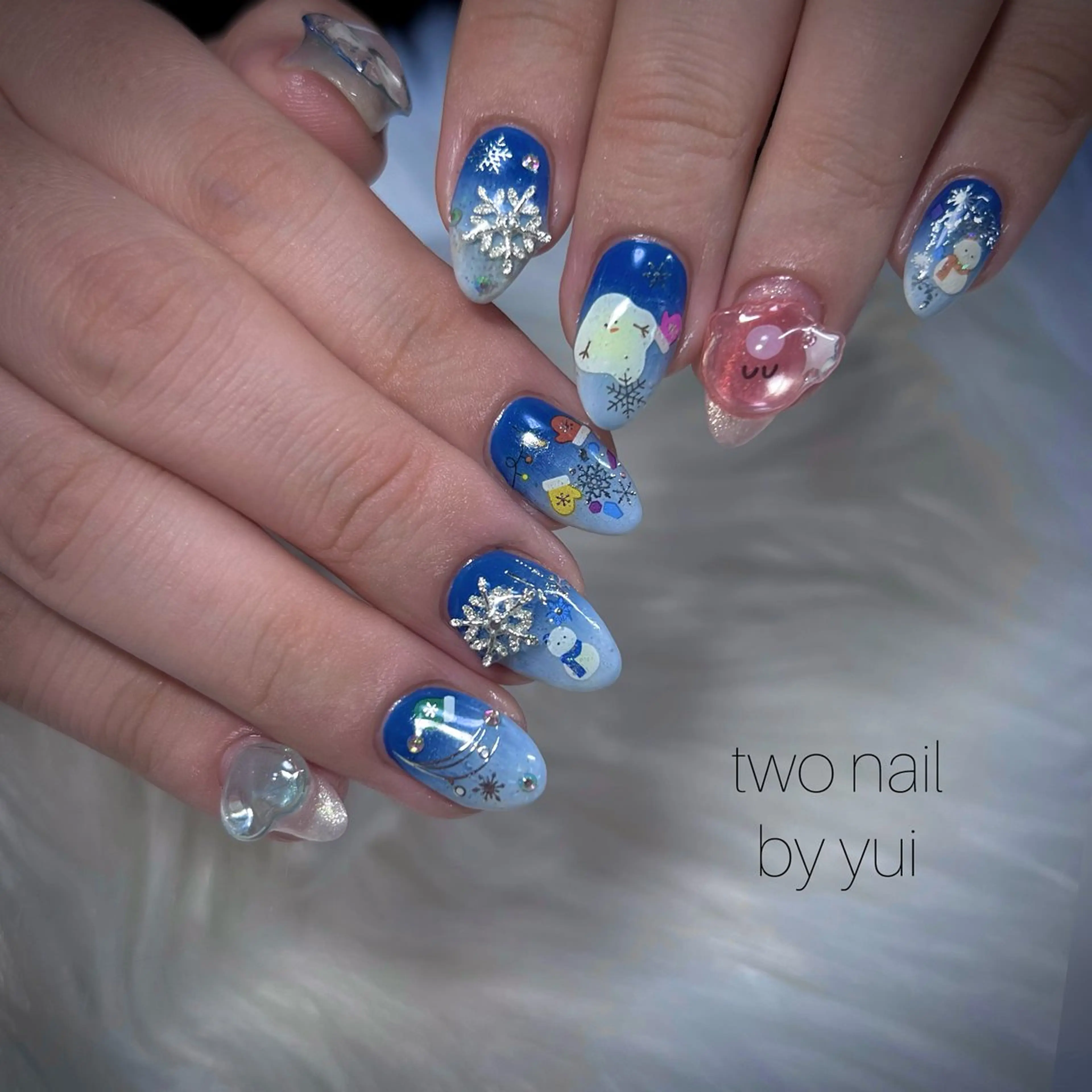 ネイル 持ち込み ネイルチップ ホワイト ハンドネイル two nailのネイルデザイン